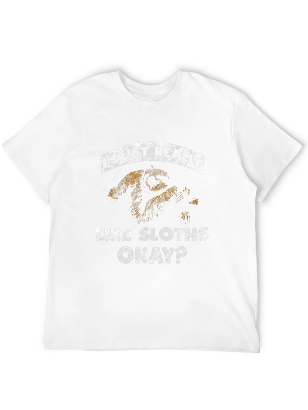 I Just Really Like Sloths Black Graphic Tee