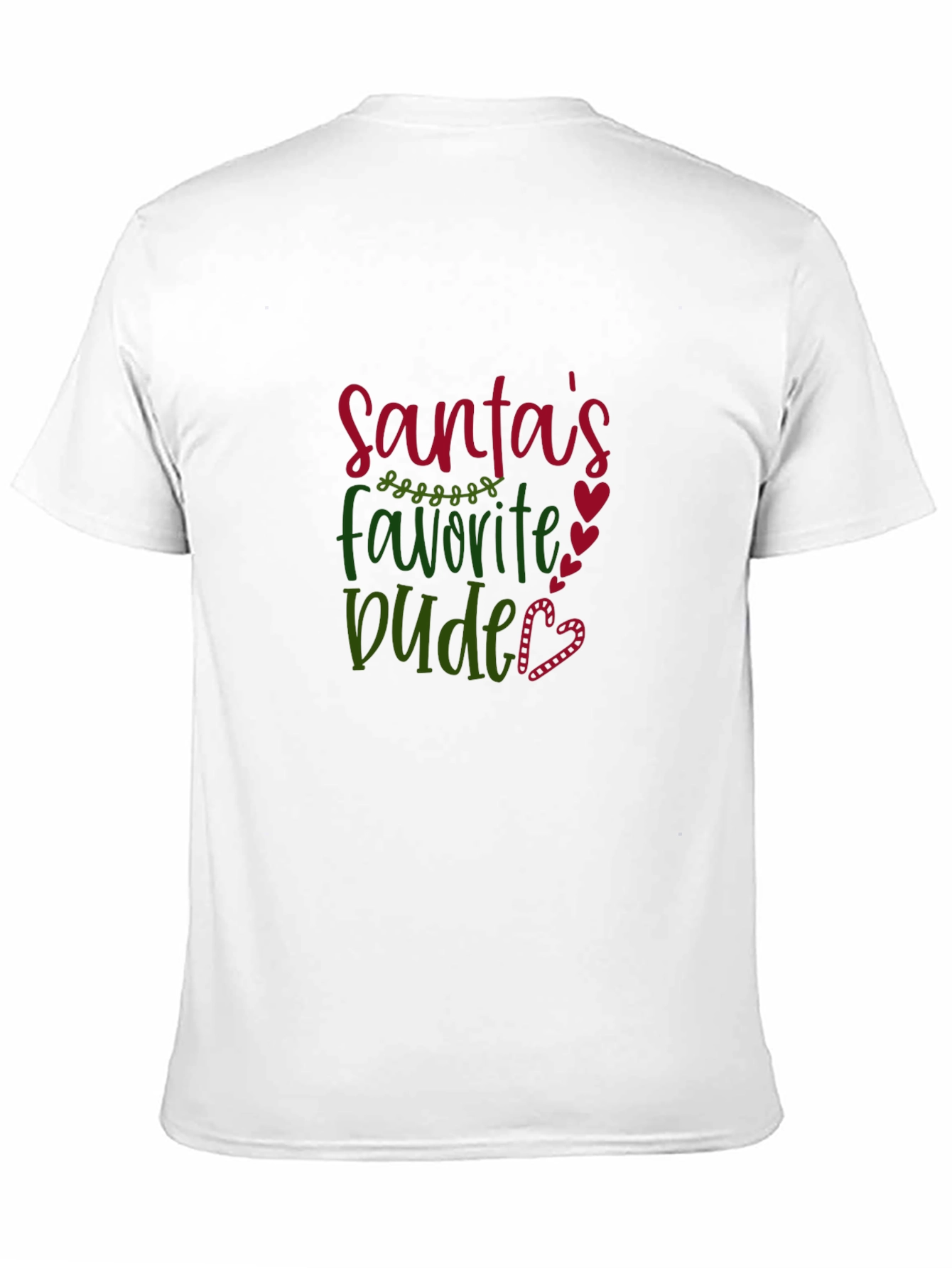 Santas Favorite Dude Graphic T-Shirt - Holiday Fun!