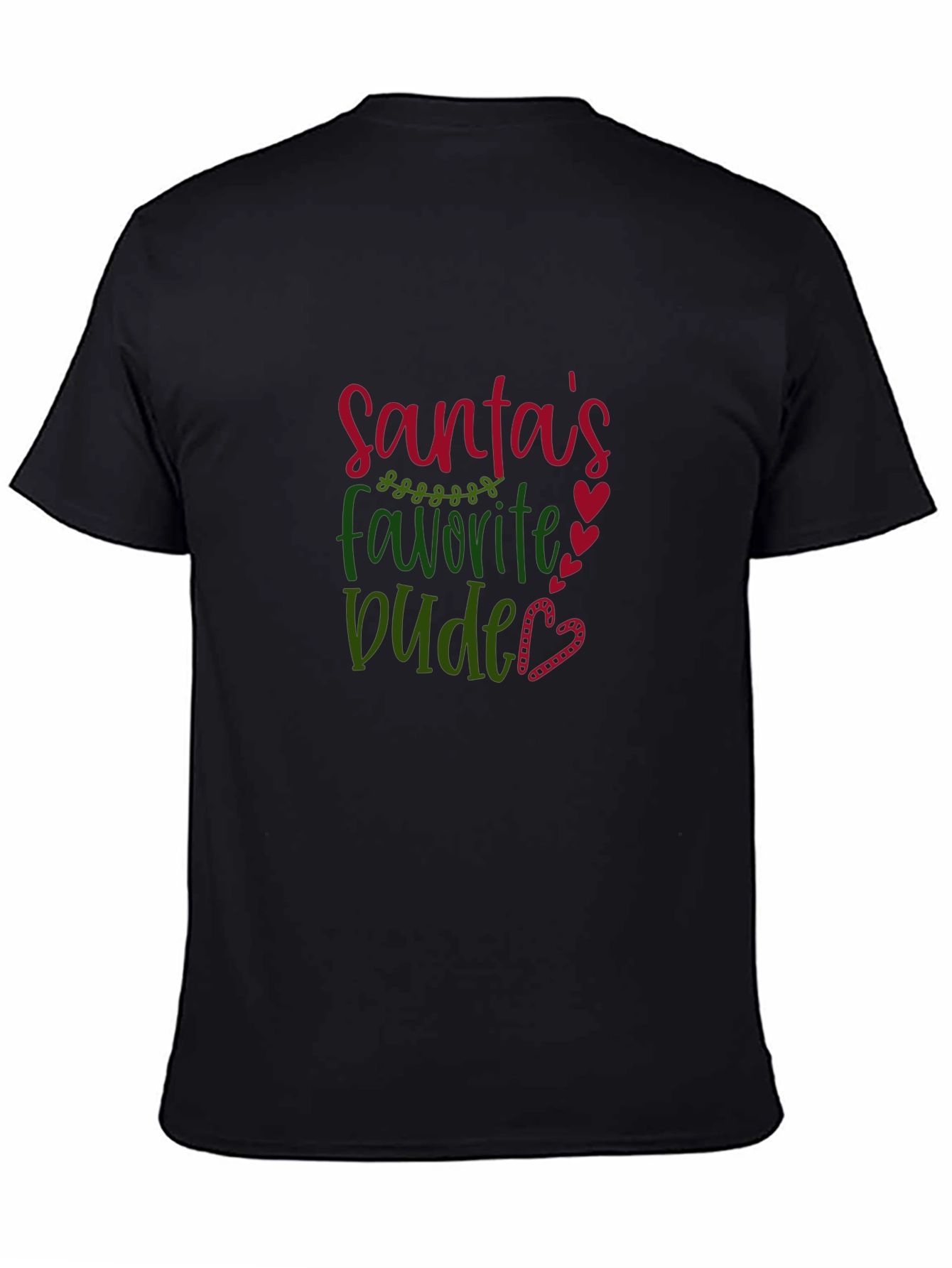 Santas Favorite Dude Graphic T-Shirt - Holiday Fun!