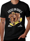 Focus on Goals Skateboard Gorilla Graphic T-Shirt