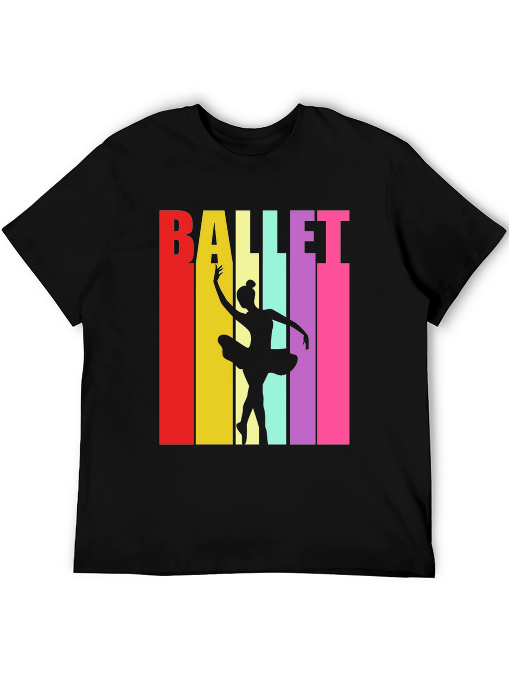 Retro Ballet Dancer T-Shirt - Black