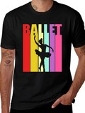 Retro Ballet Dancer T-Shirt - Black
