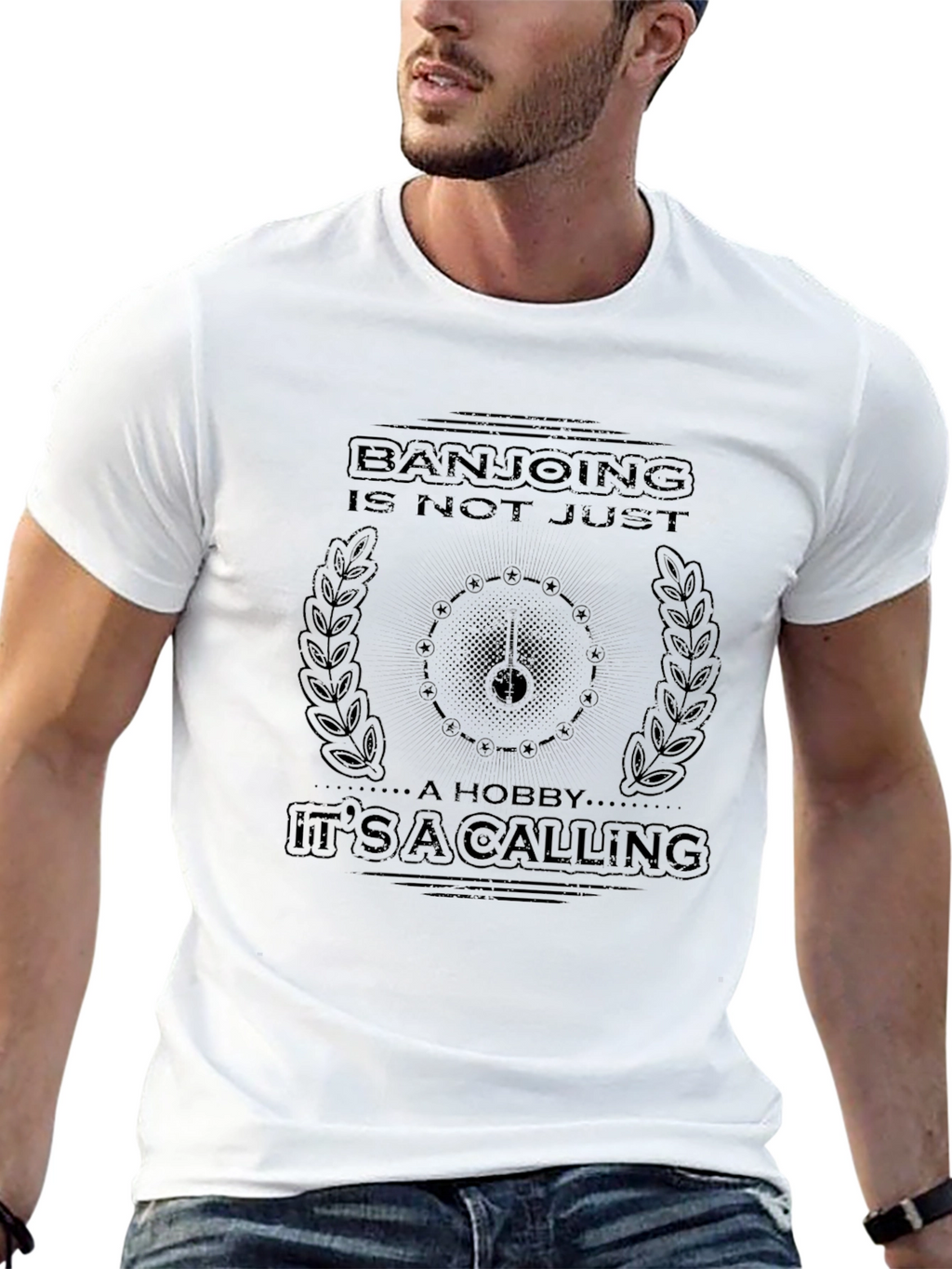 Banjoing Calling Graphic Tee - Black