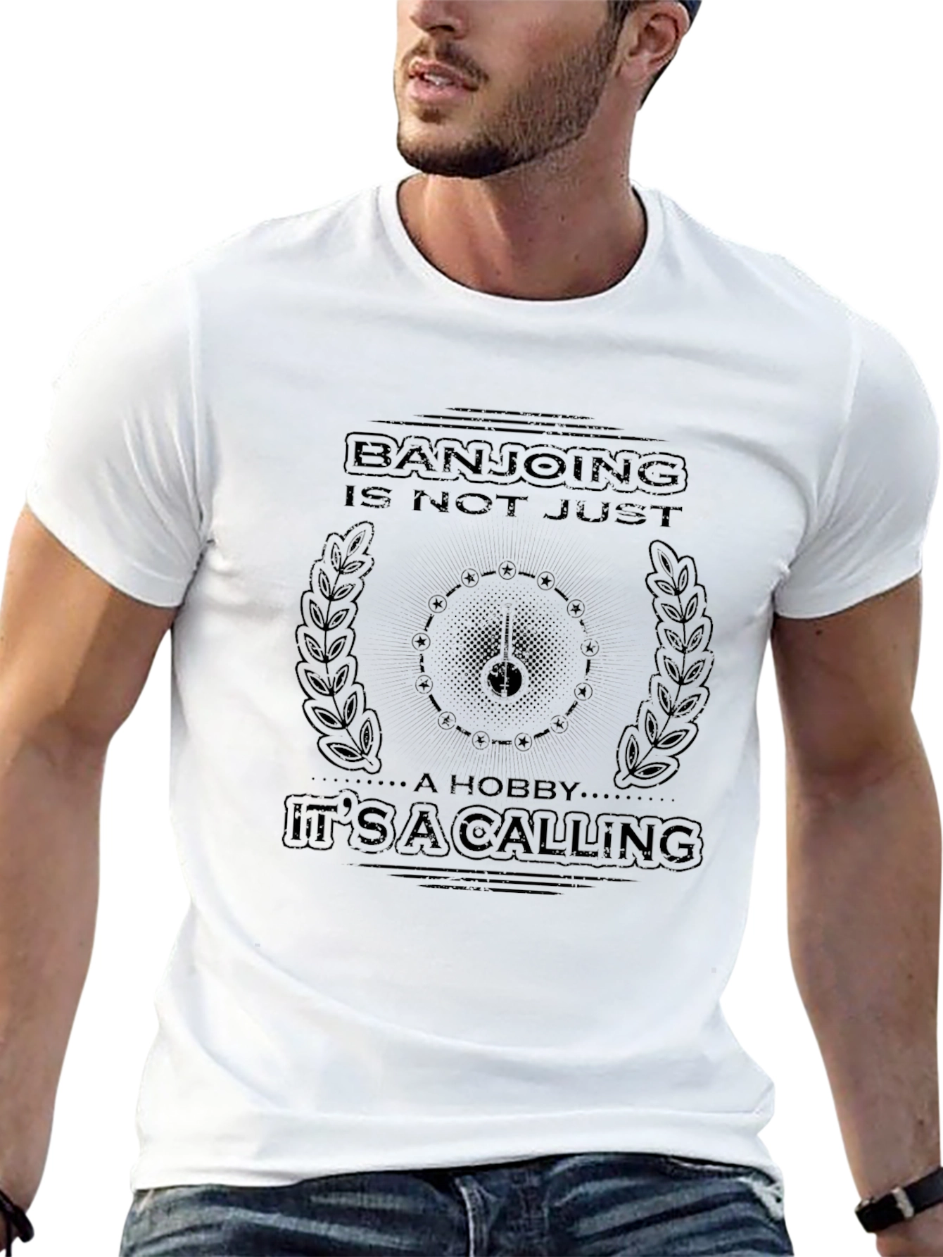 Banjoing Calling Graphic Tee - Black