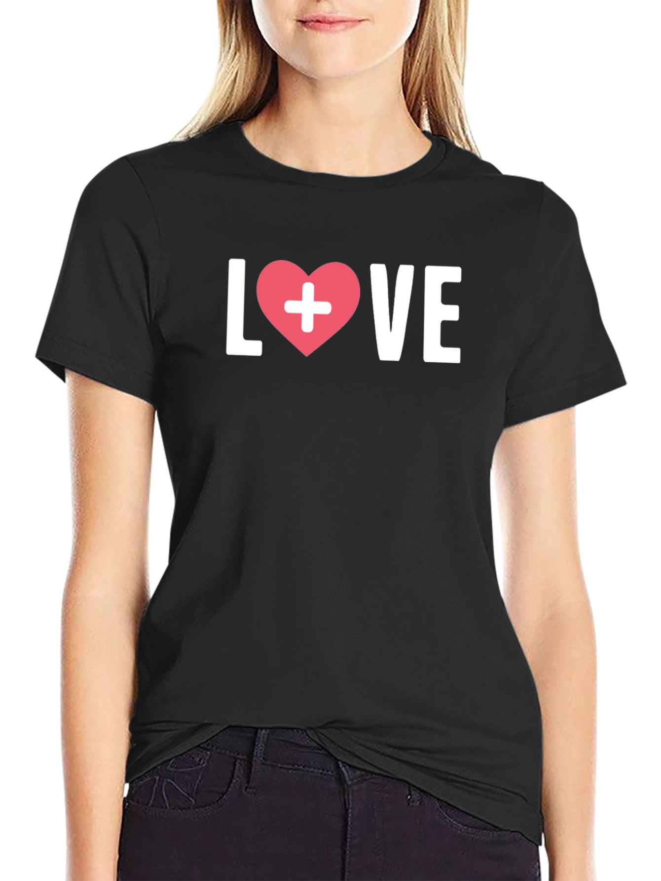 Love Heart Nurse T-Shirt - Caring is Sharing