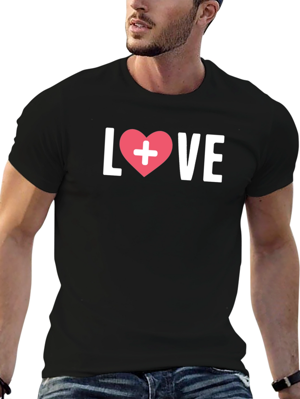 Love Heart Nurse T-Shirt - Caring is Sharing