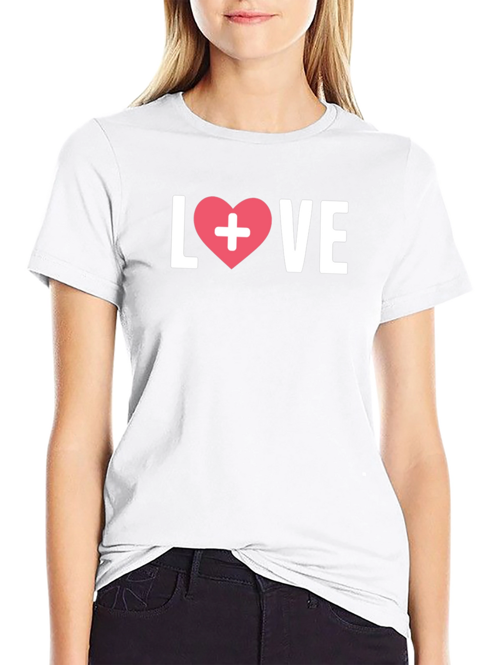 Love Heart Nurse T-Shirt - Caring is Sharing