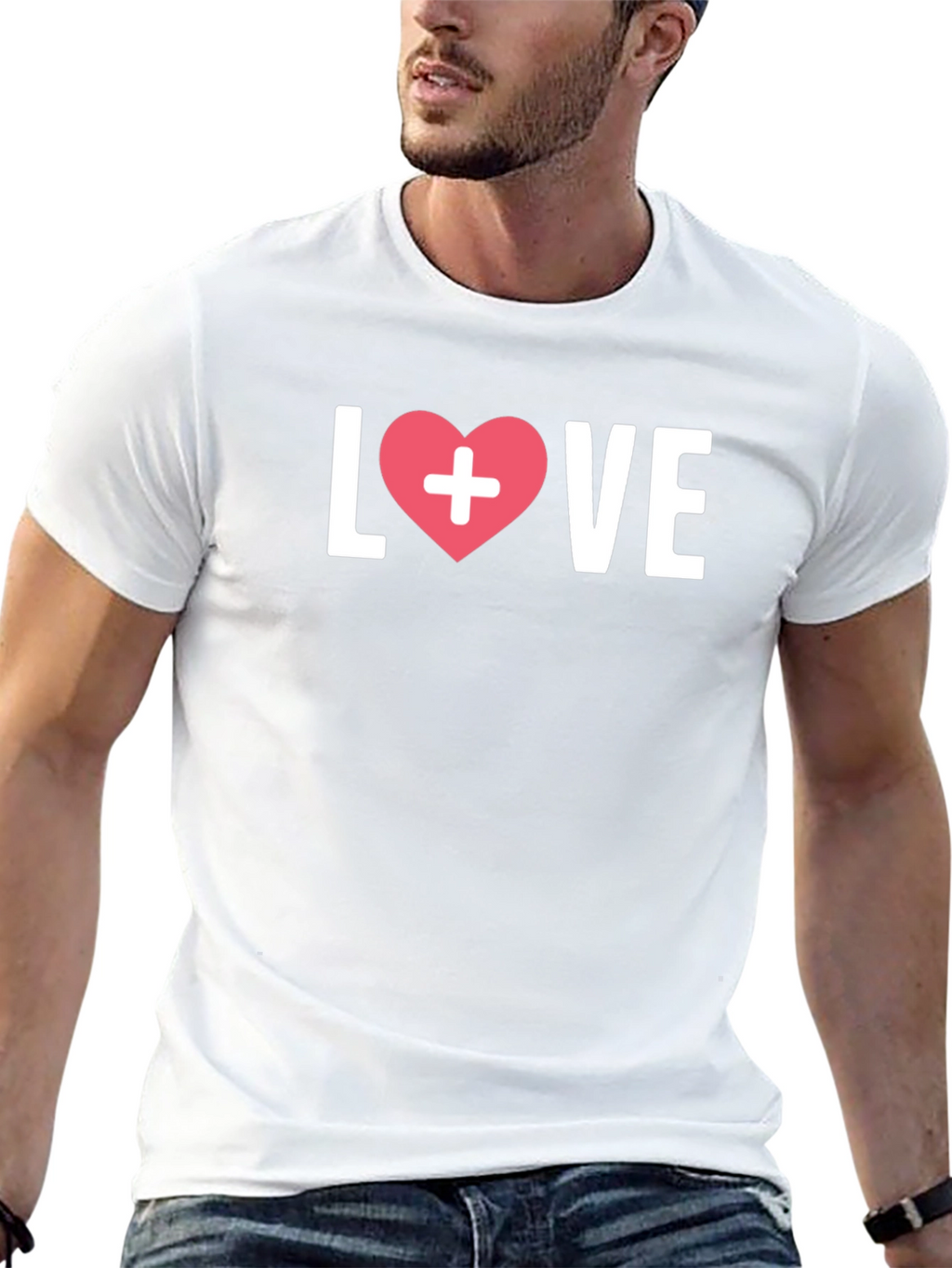 Love Heart Nurse T-Shirt - Caring is Sharing