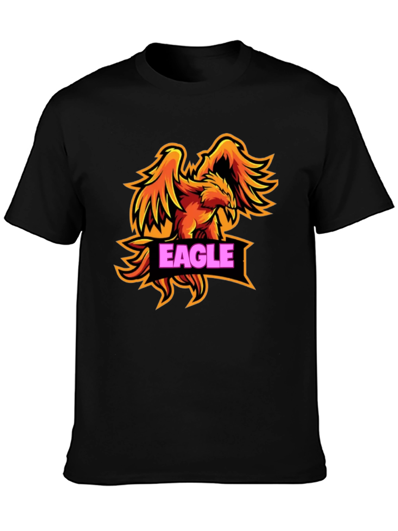 Eagle Graphic Black T-Shirt for Men