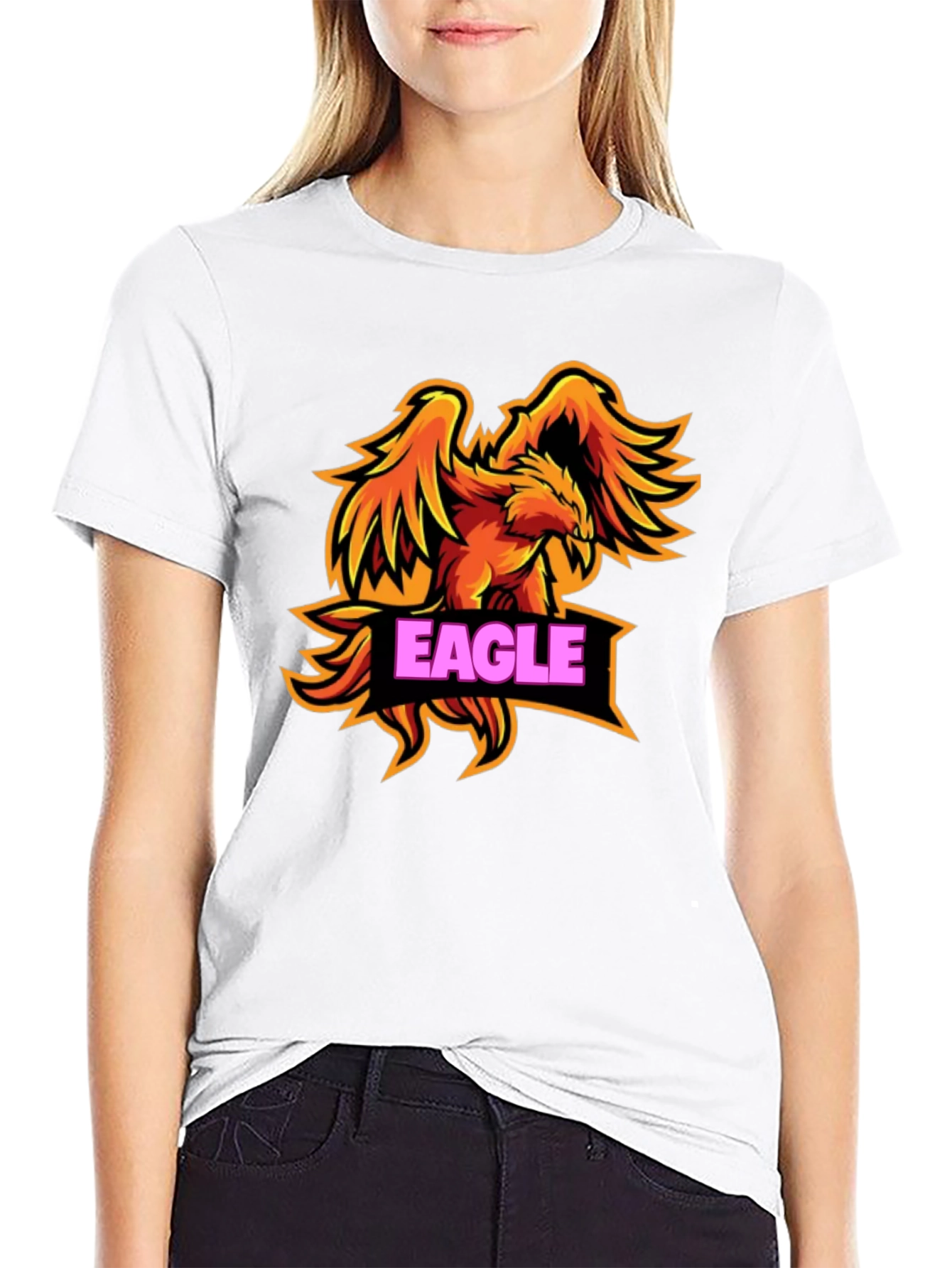 Eagle Graphic Black T-Shirt for Men