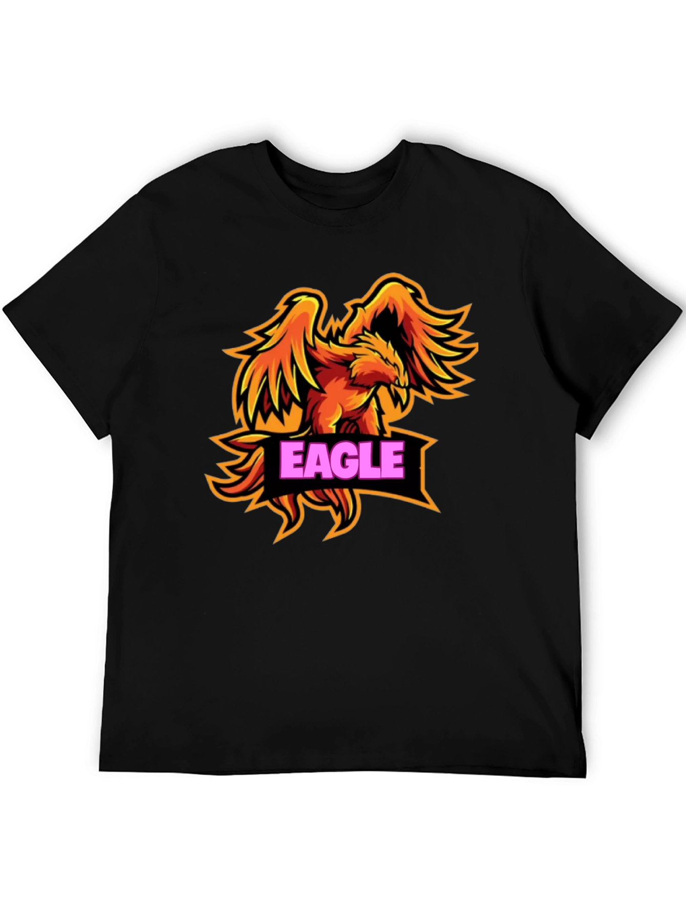 Eagle Graphic Black T-Shirt for Men