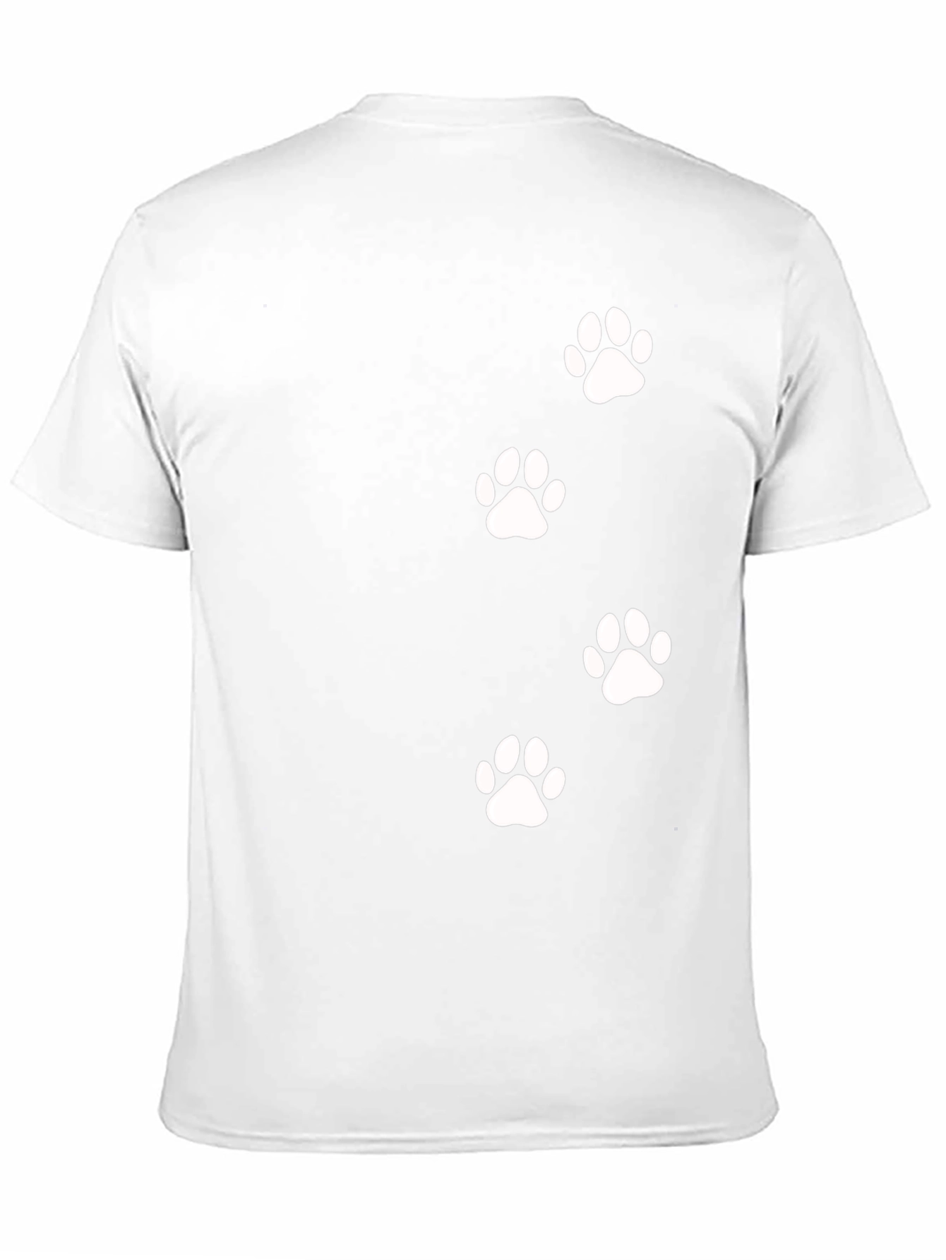 Paw Print Graphic Tee - Black Casual T-Shirt