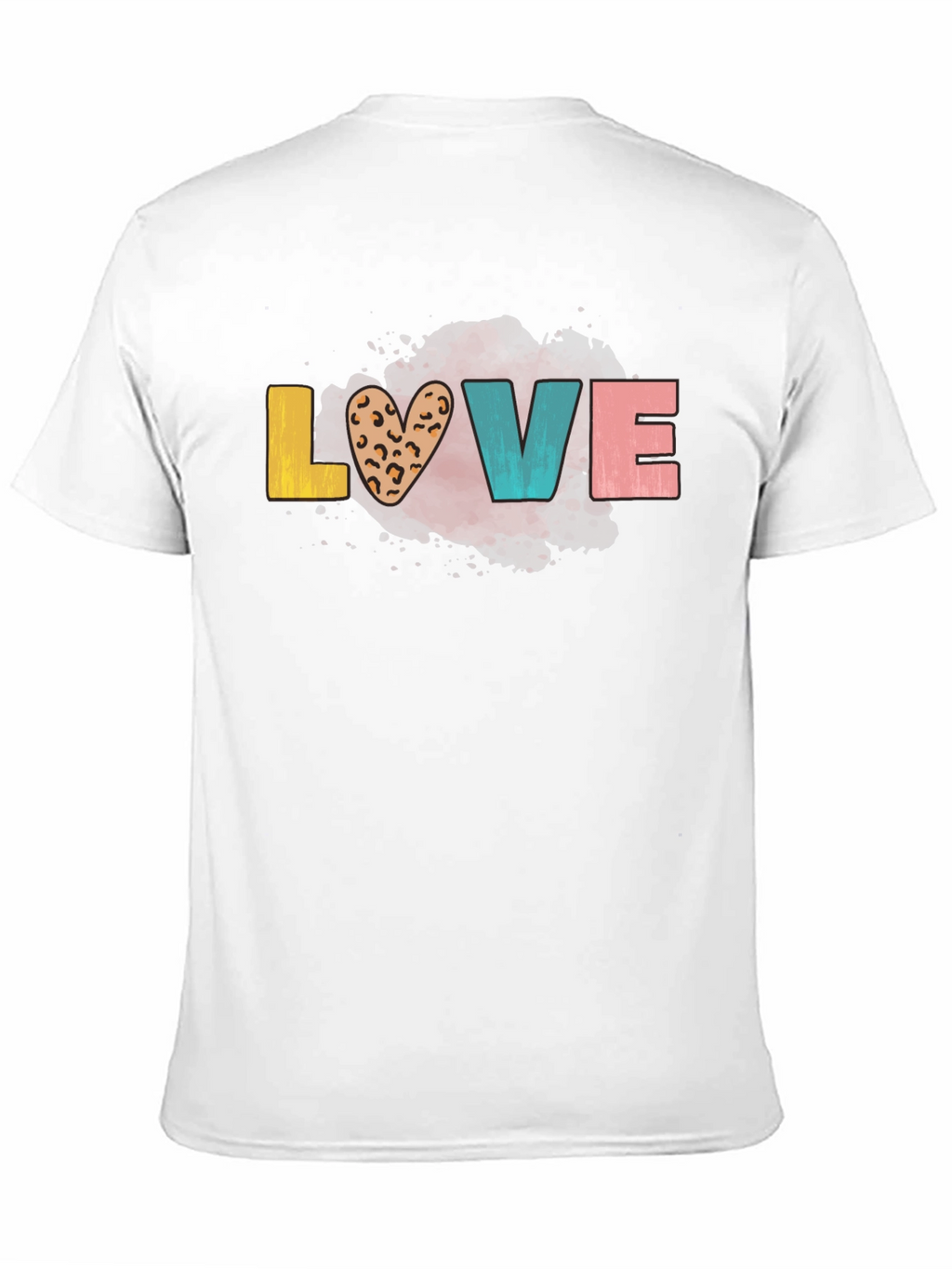 LOVE Graphic Tee - Trendy Leopard Print Heart