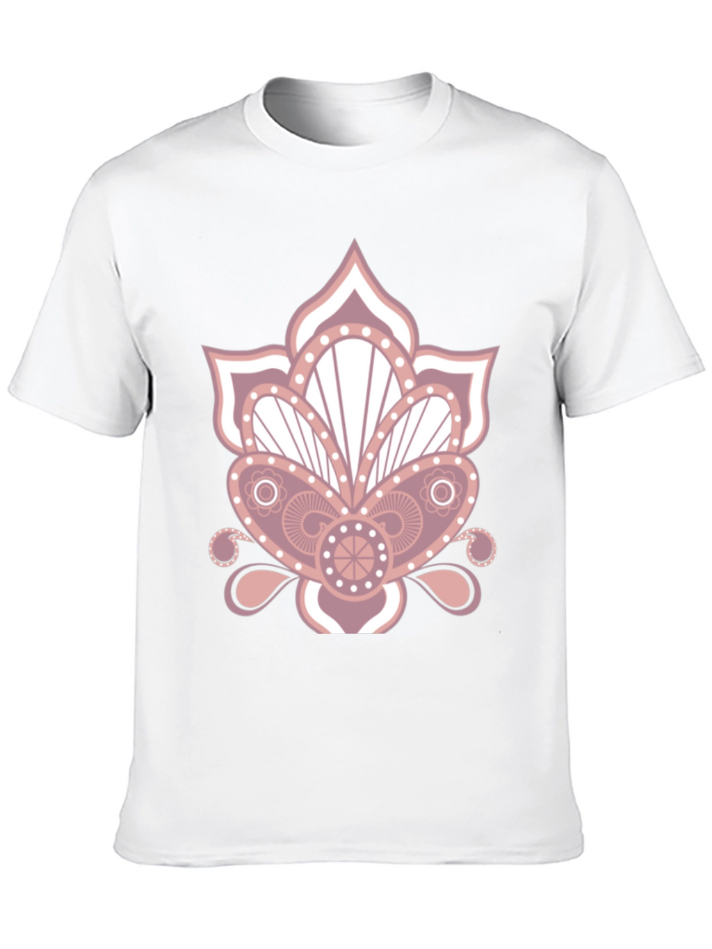 Floral Mandala Graphic Print Black T-Shirt