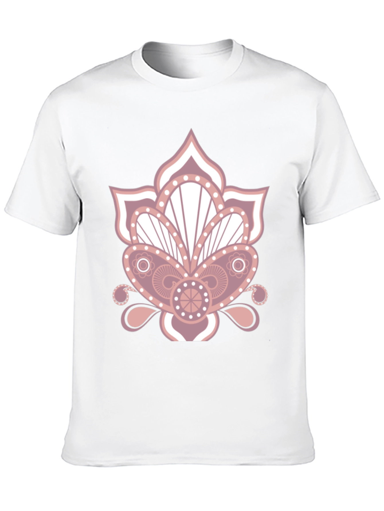 Floral Mandala Graphic Print Black T-Shirt