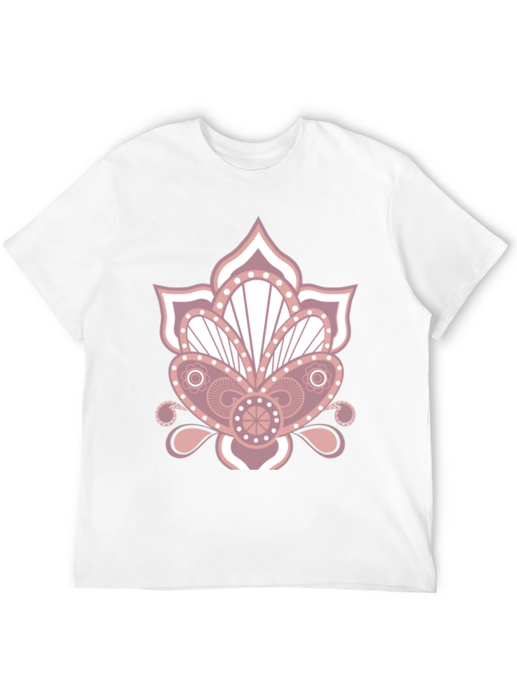 Floral Mandala Graphic Print Black T-Shirt