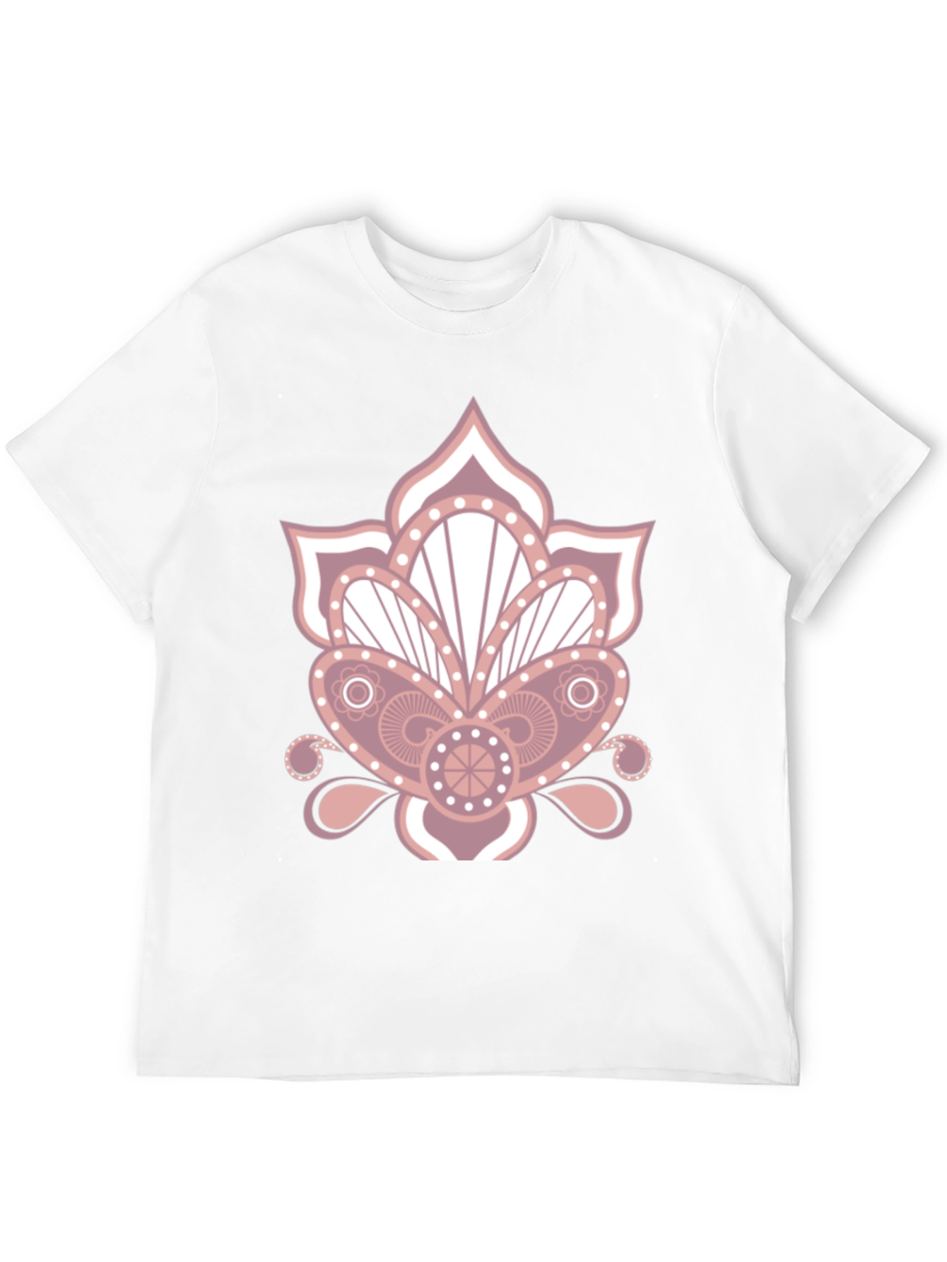 Floral Mandala Graphic Print Black T-Shirt