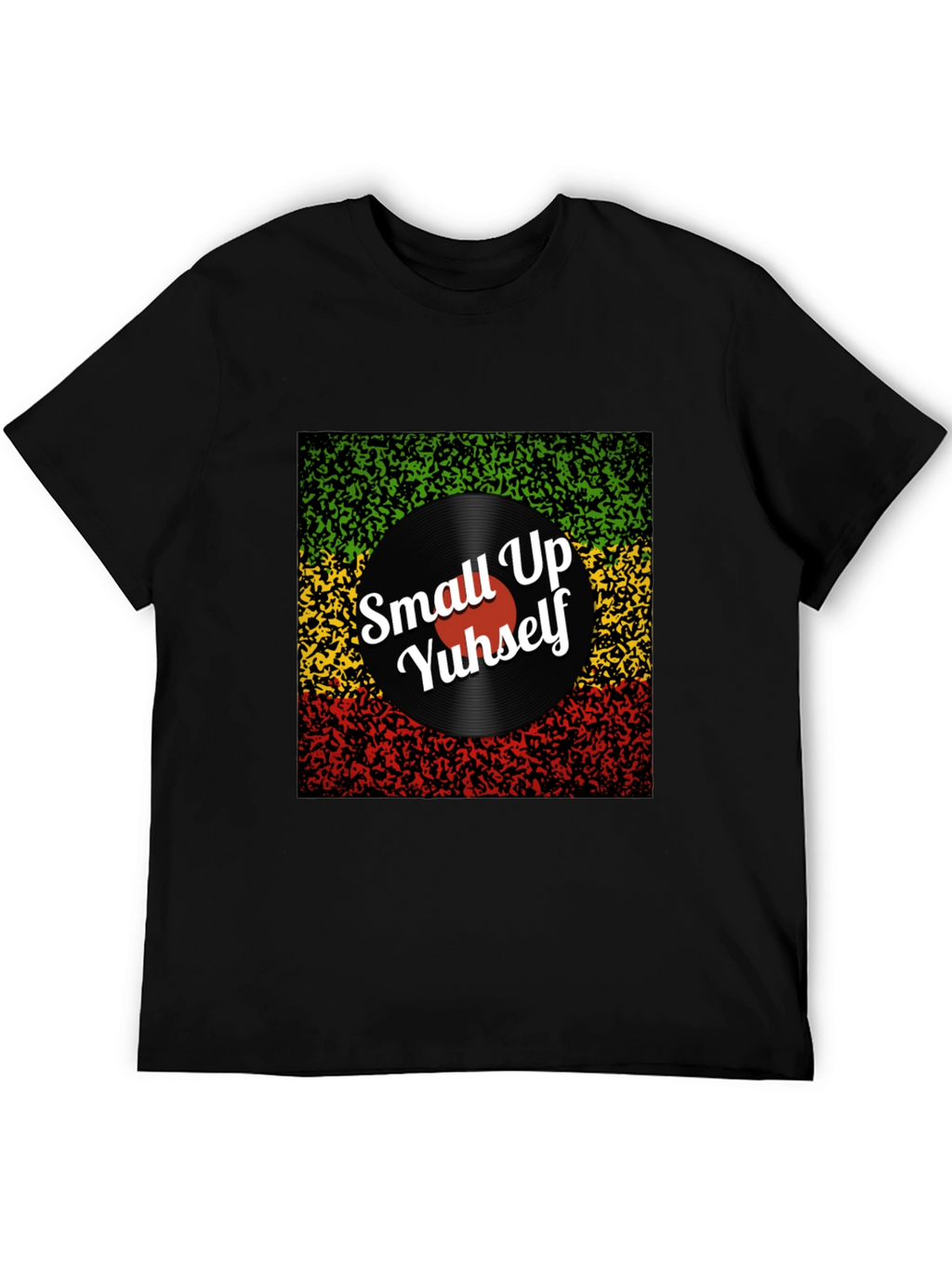Rasta Vinyl T-Shirt - Small Up Yuhself