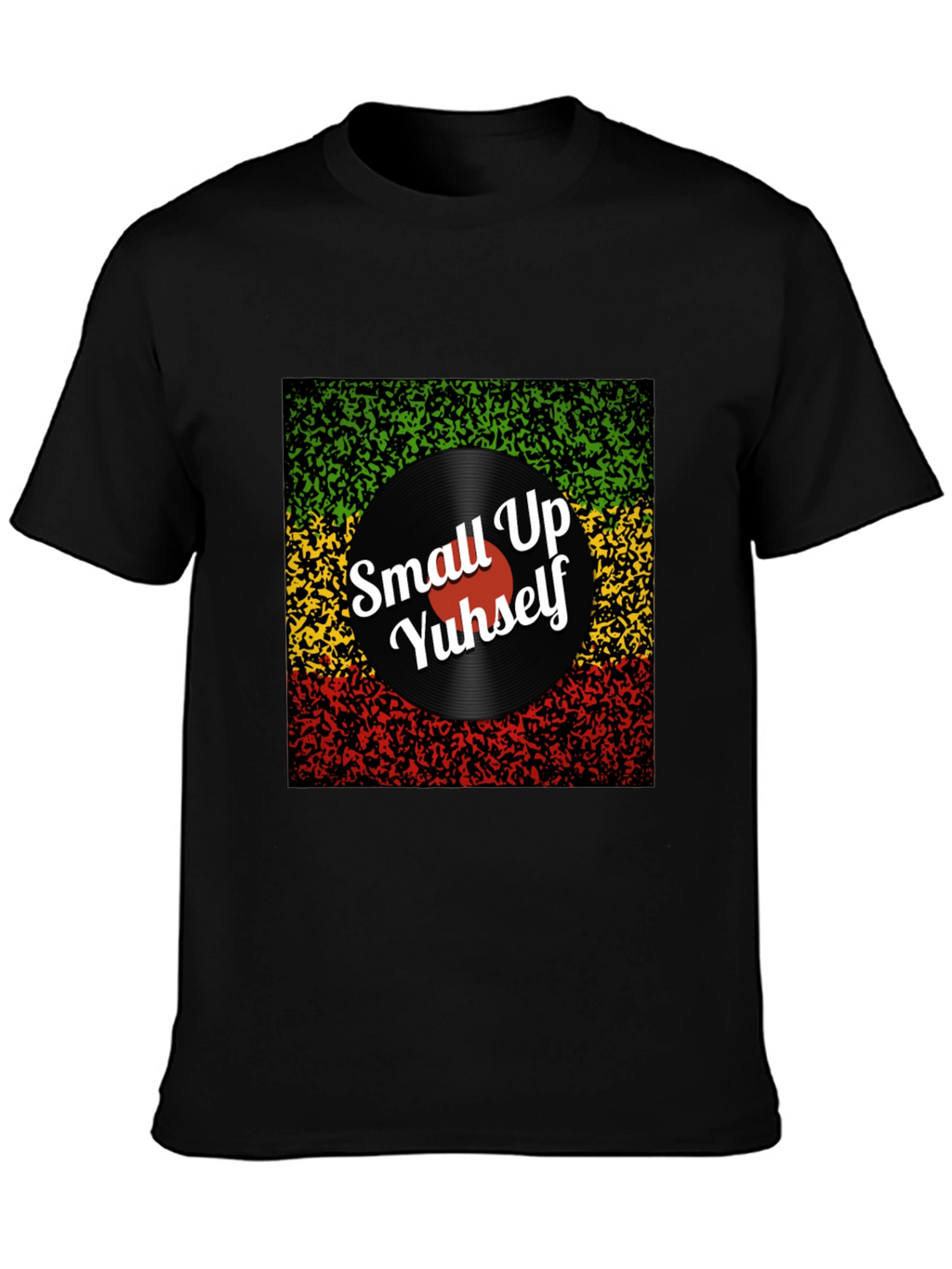 Rasta Vinyl T-Shirt - Small Up Yuhself