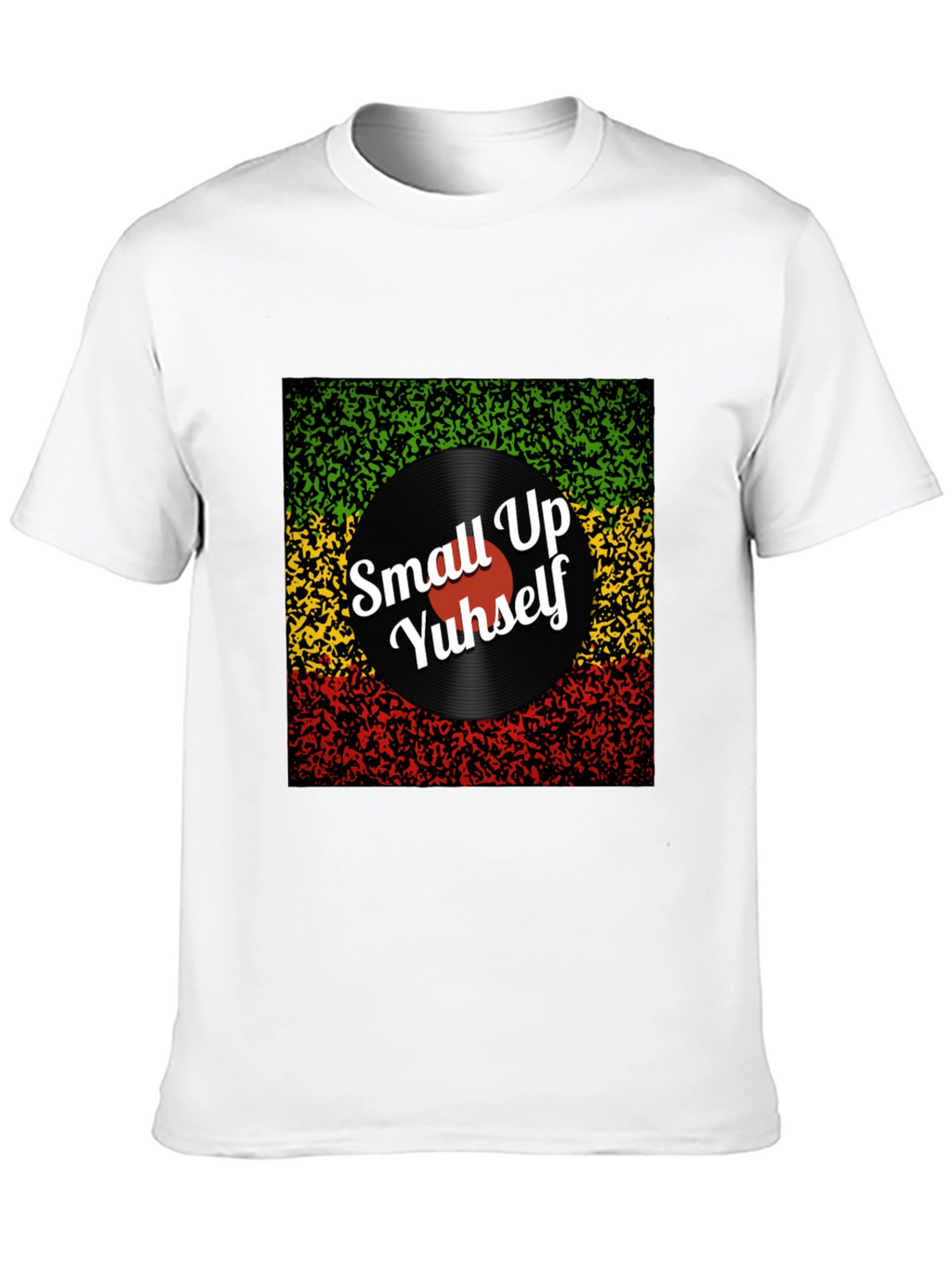 Rasta Vinyl T-Shirt - Small Up Yuhself