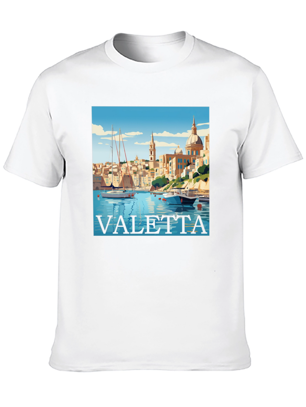 Valetta Malta Graphic T-Shirt - Black