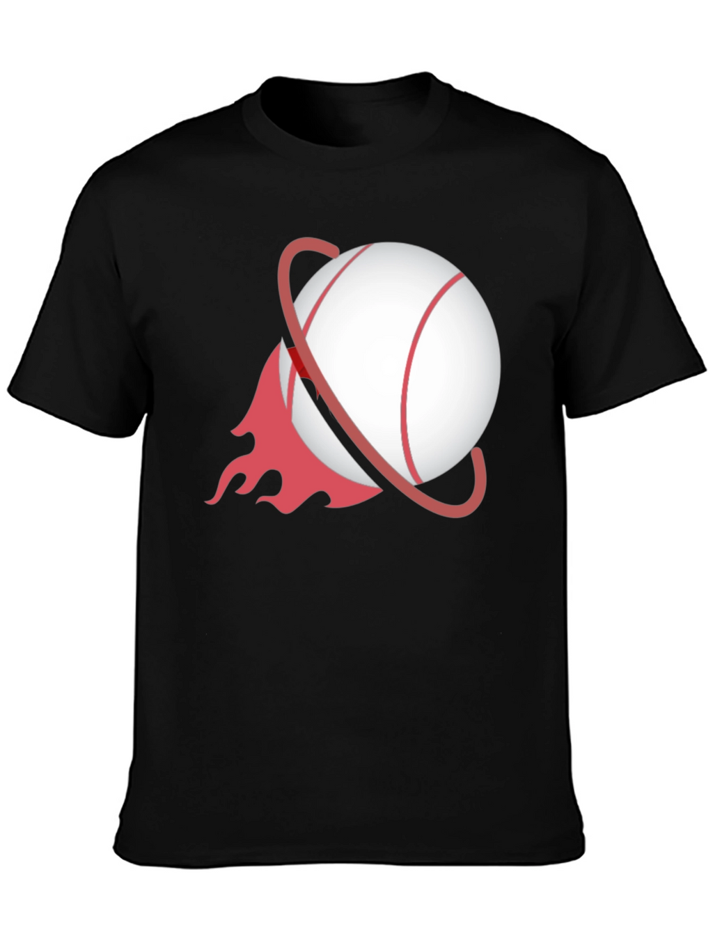 Baseball Planet Black T-Shirt