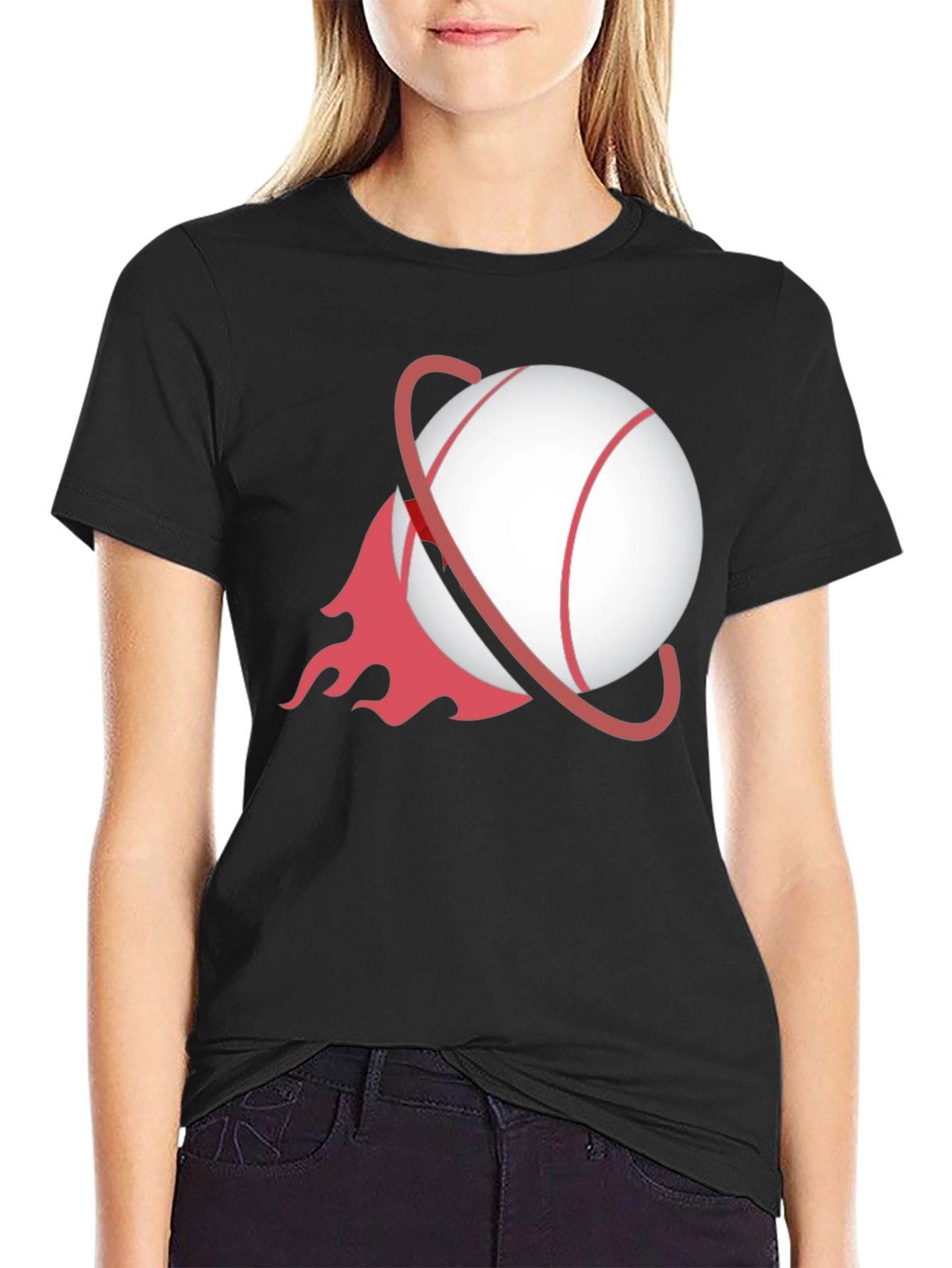 Baseball Planet Black T-Shirt