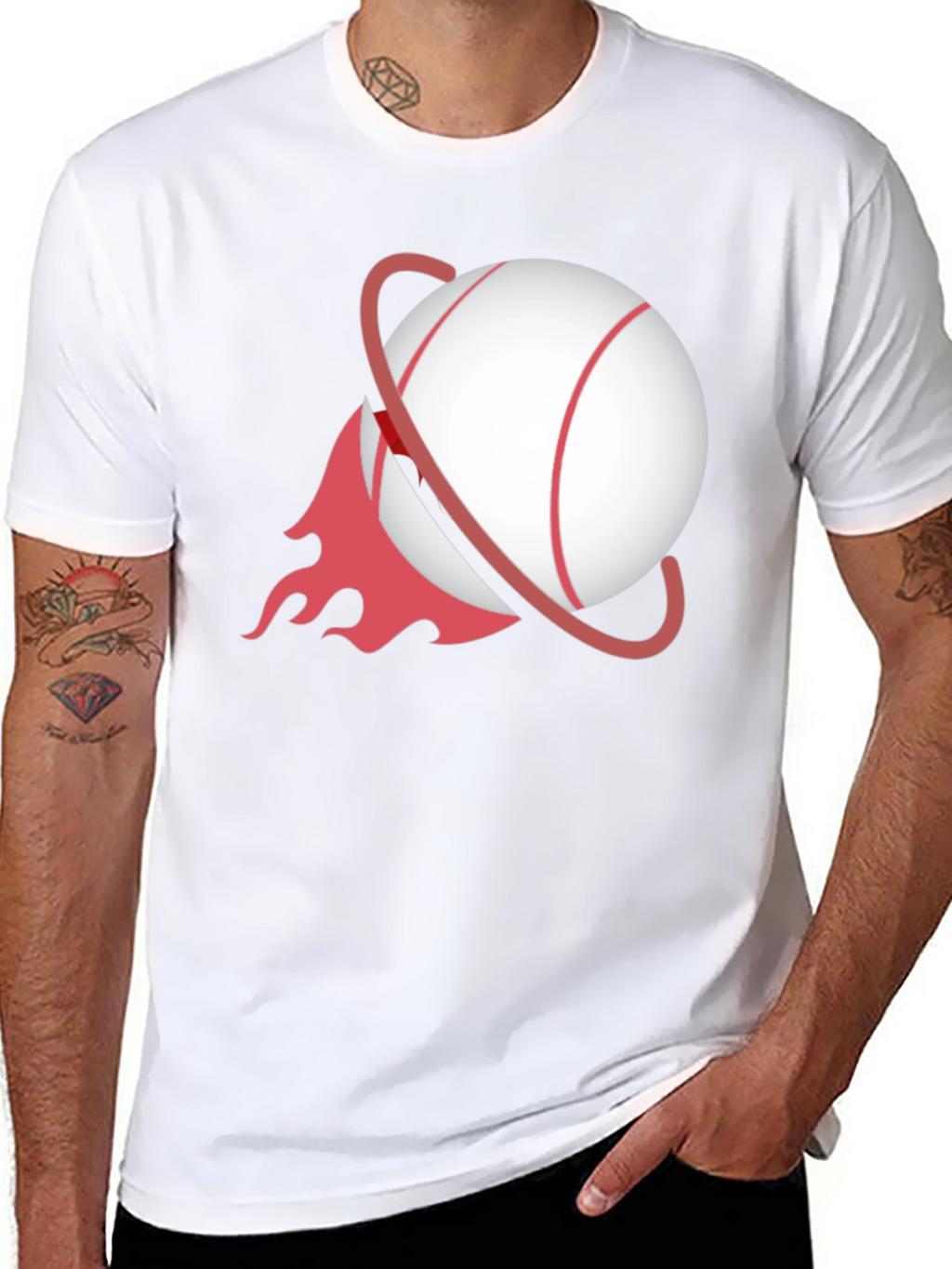 Baseball Planet Black T-Shirt