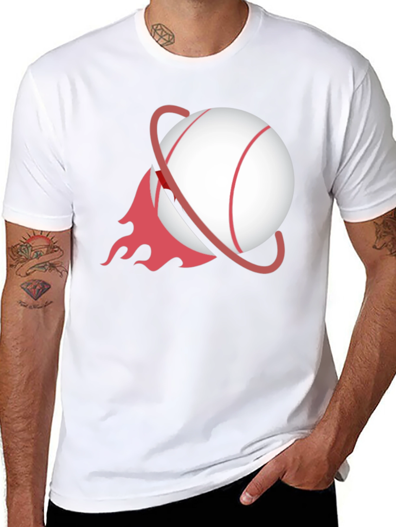 Baseball Planet Black T-Shirt