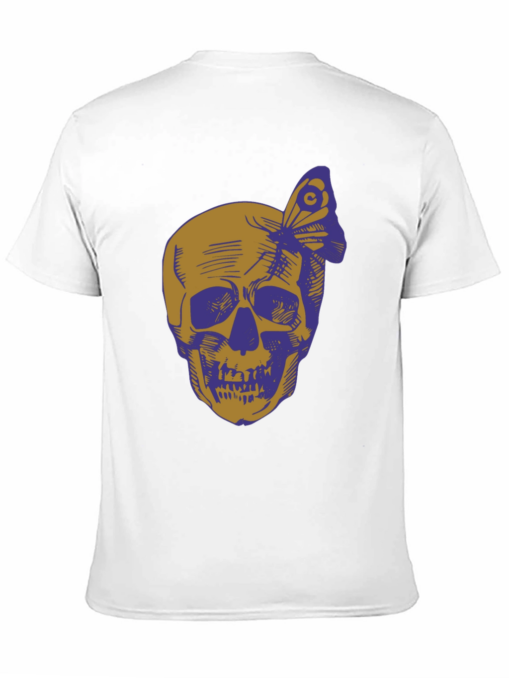 Skull & Butterfly Graphic Tee - Black