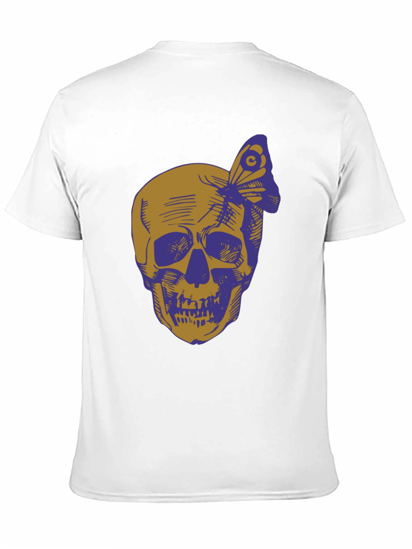 Skull & Butterfly Graphic Tee - Black