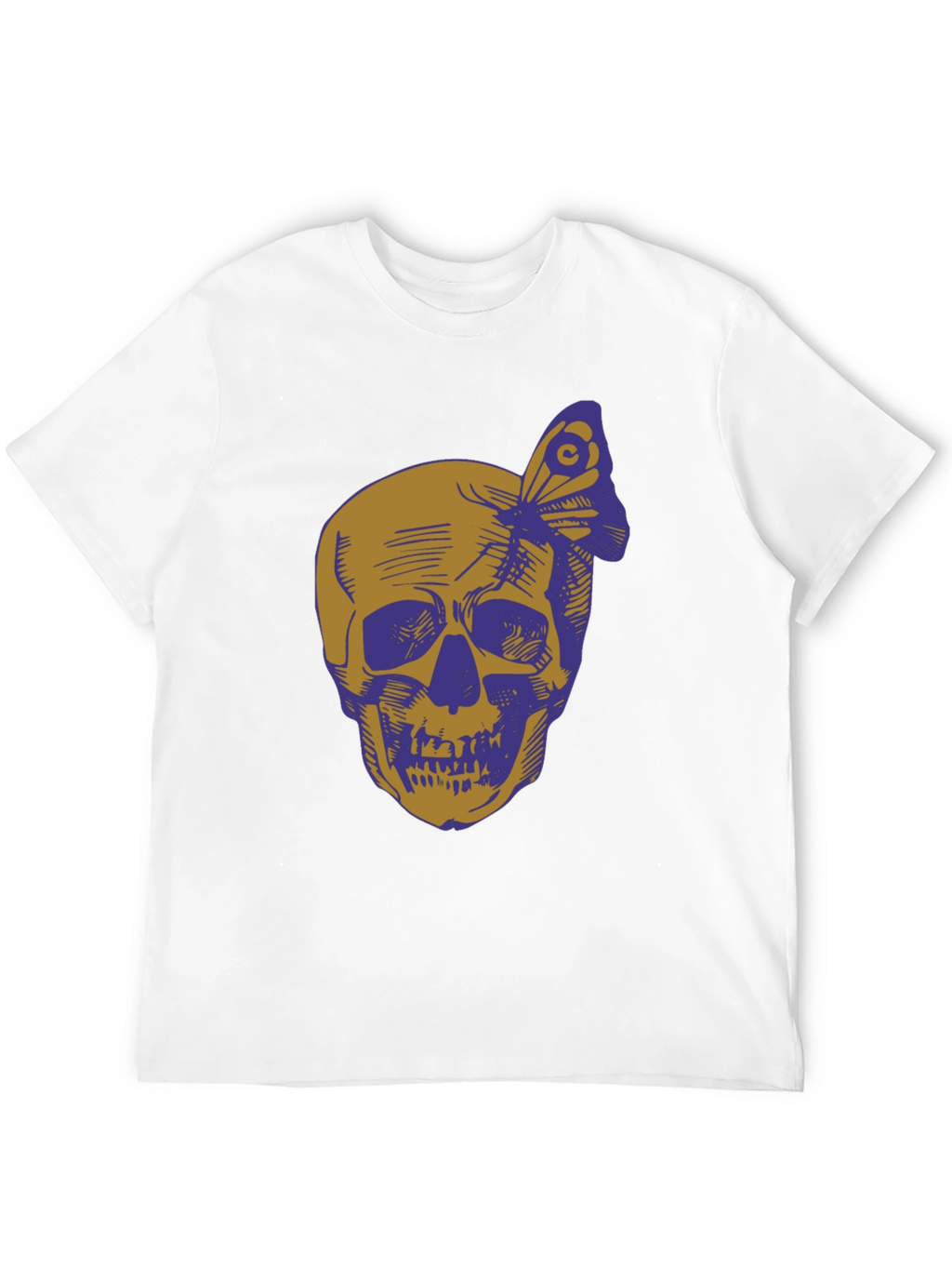 Skull & Butterfly Graphic Tee - Black