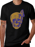 Skull & Butterfly Graphic Tee - Black
