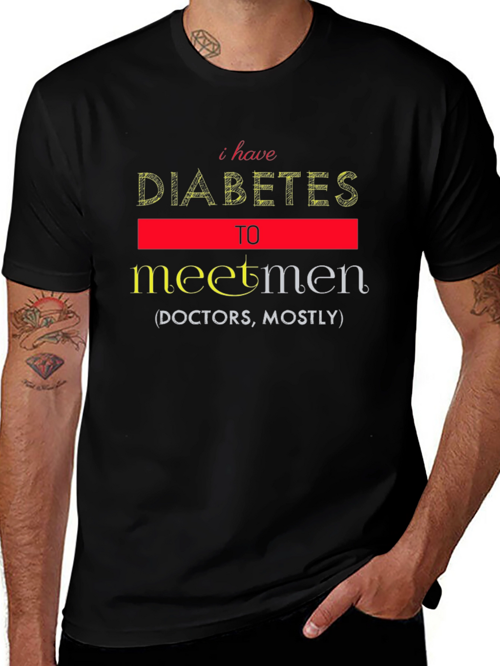 Funny Diabetes Meet Men T-Shirt