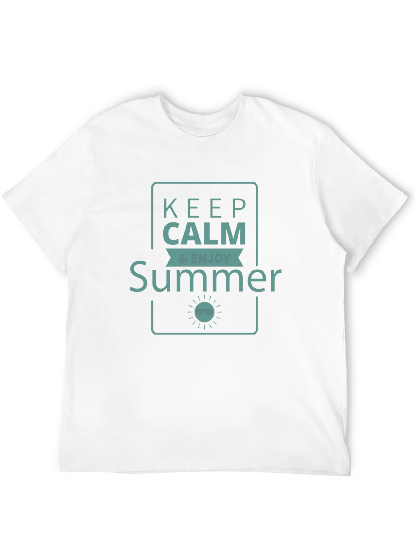 Keep Calm & Enjoy Summer Graphic T-Shirt - Black