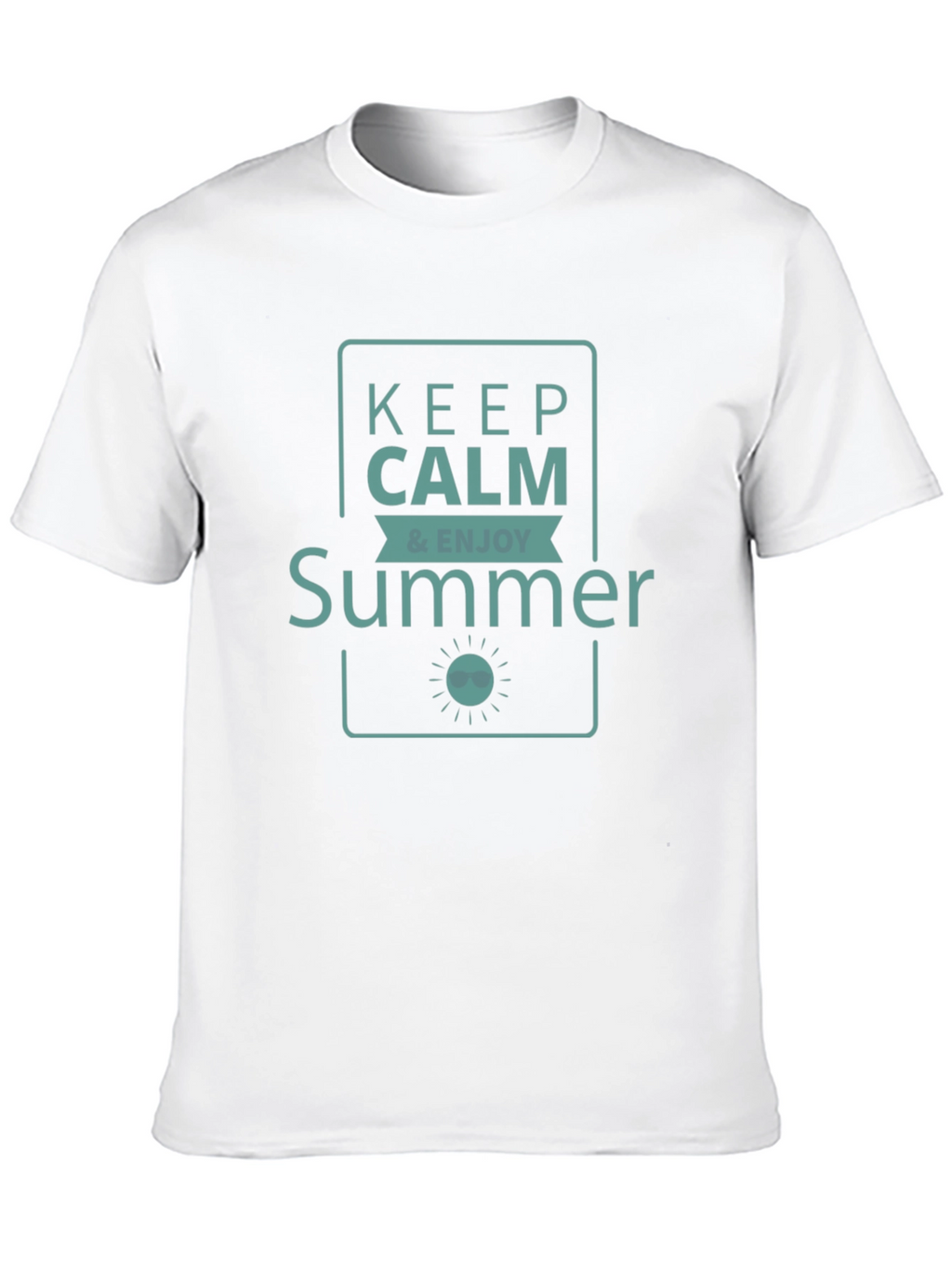 Keep Calm & Enjoy Summer Graphic T-Shirt - Black