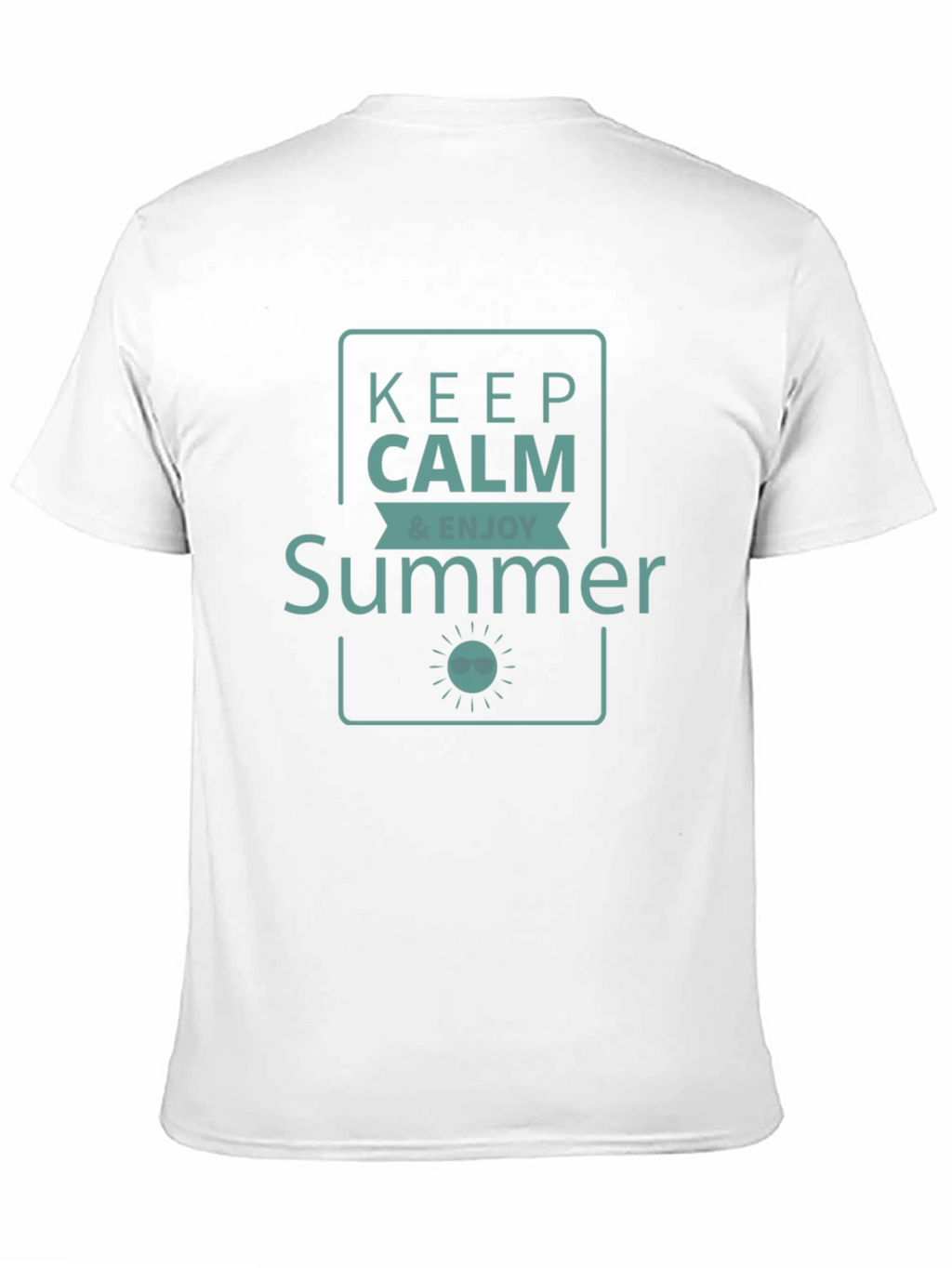 Keep Calm & Enjoy Summer Graphic T-Shirt - Black