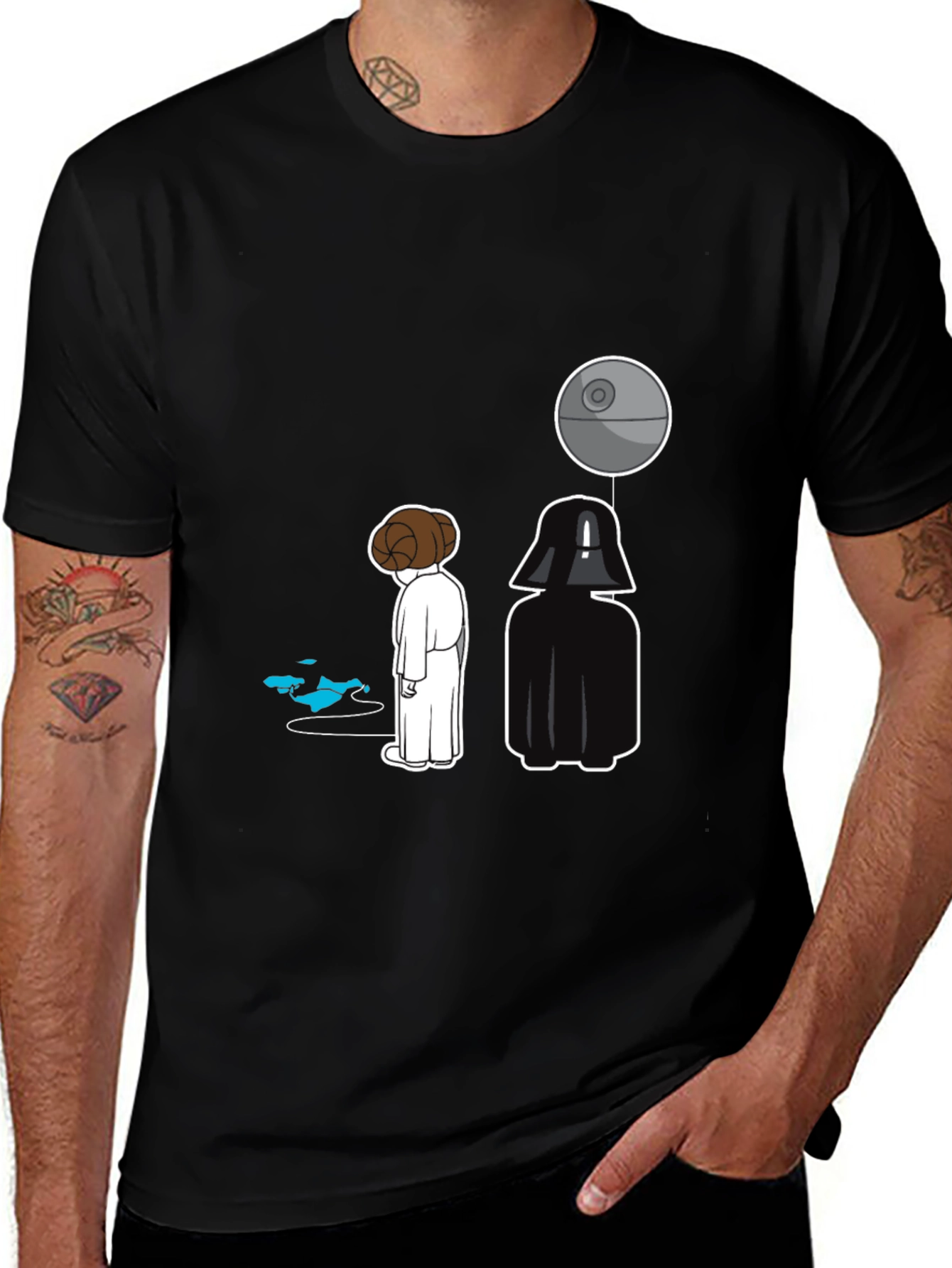 Star Wars Humor Tee: Princess Leia & Darth Vader