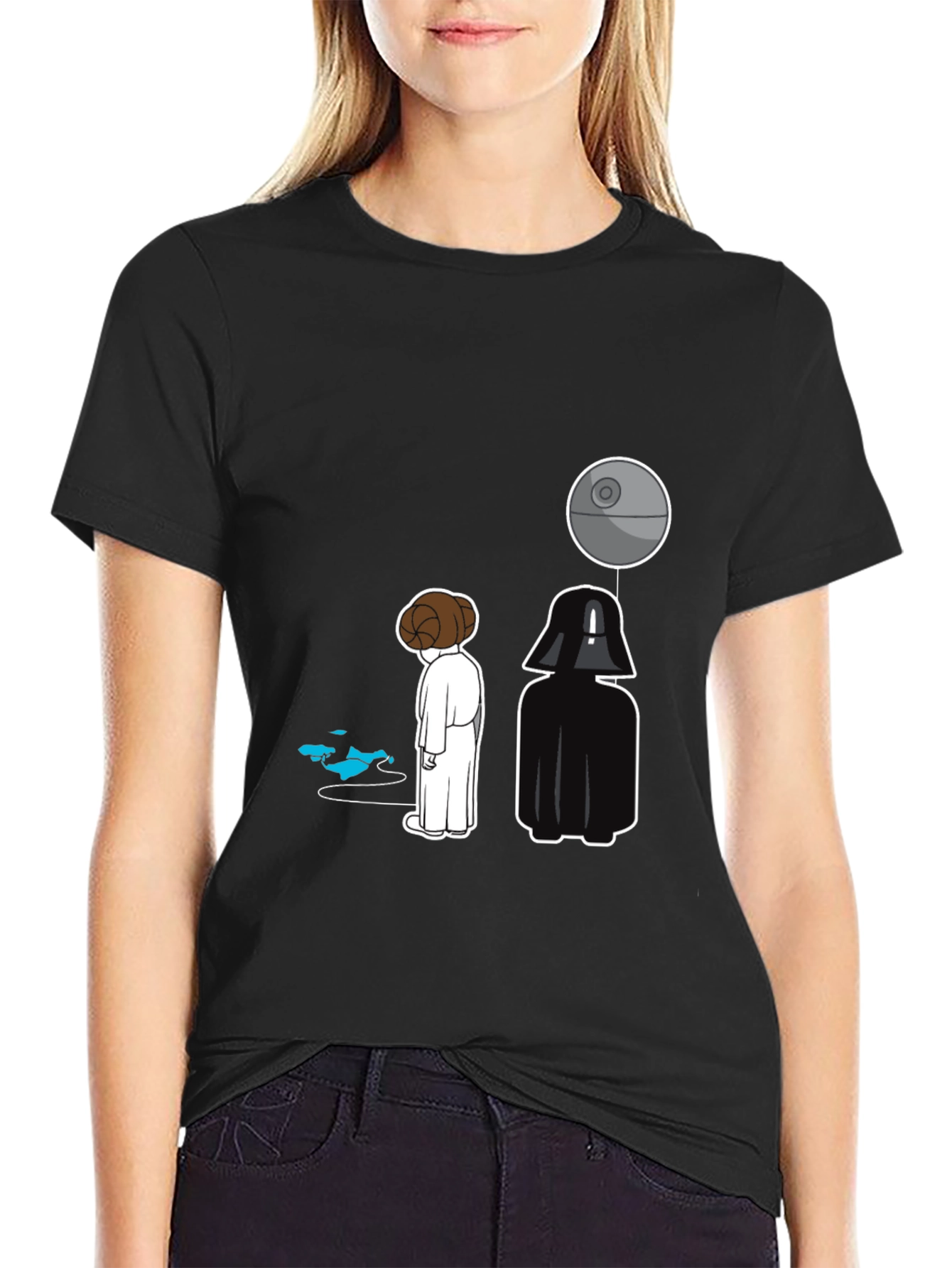 Star Wars Humor Tee: Princess Leia & Darth Vader