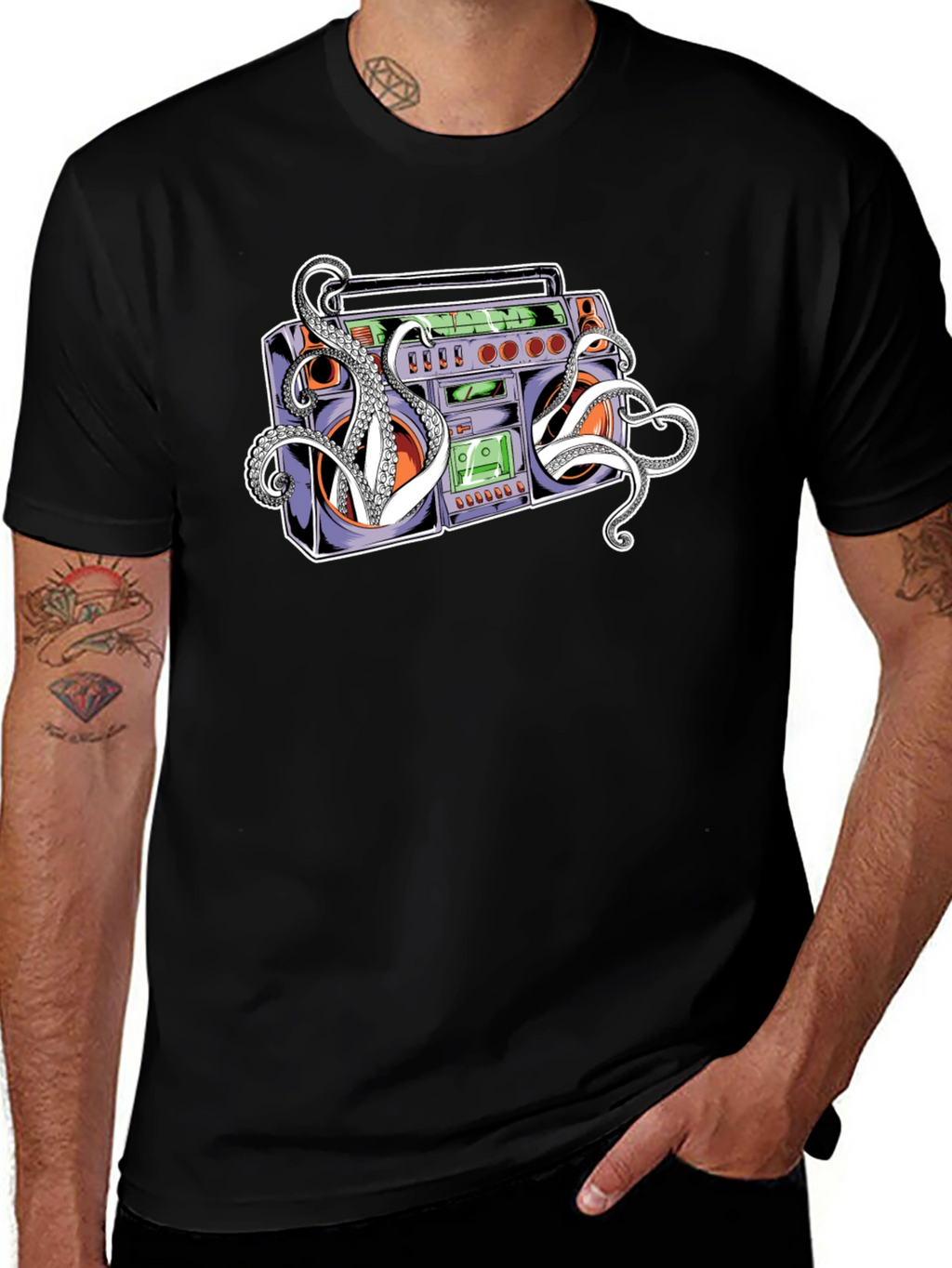 Boombox Octopus Graphic Tee