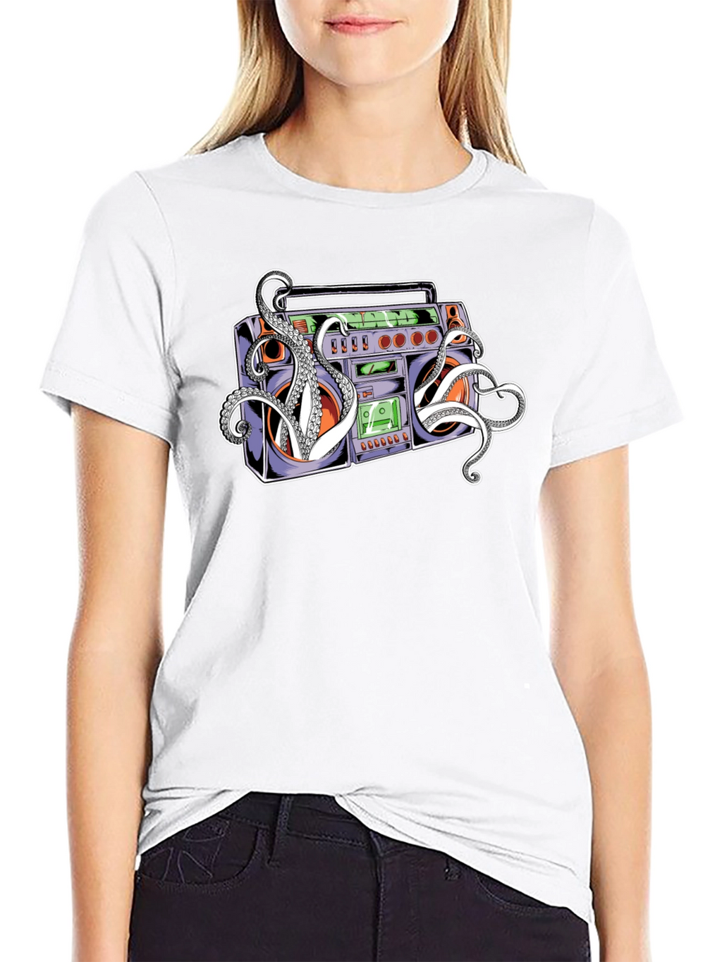 Boombox Octopus Graphic Tee