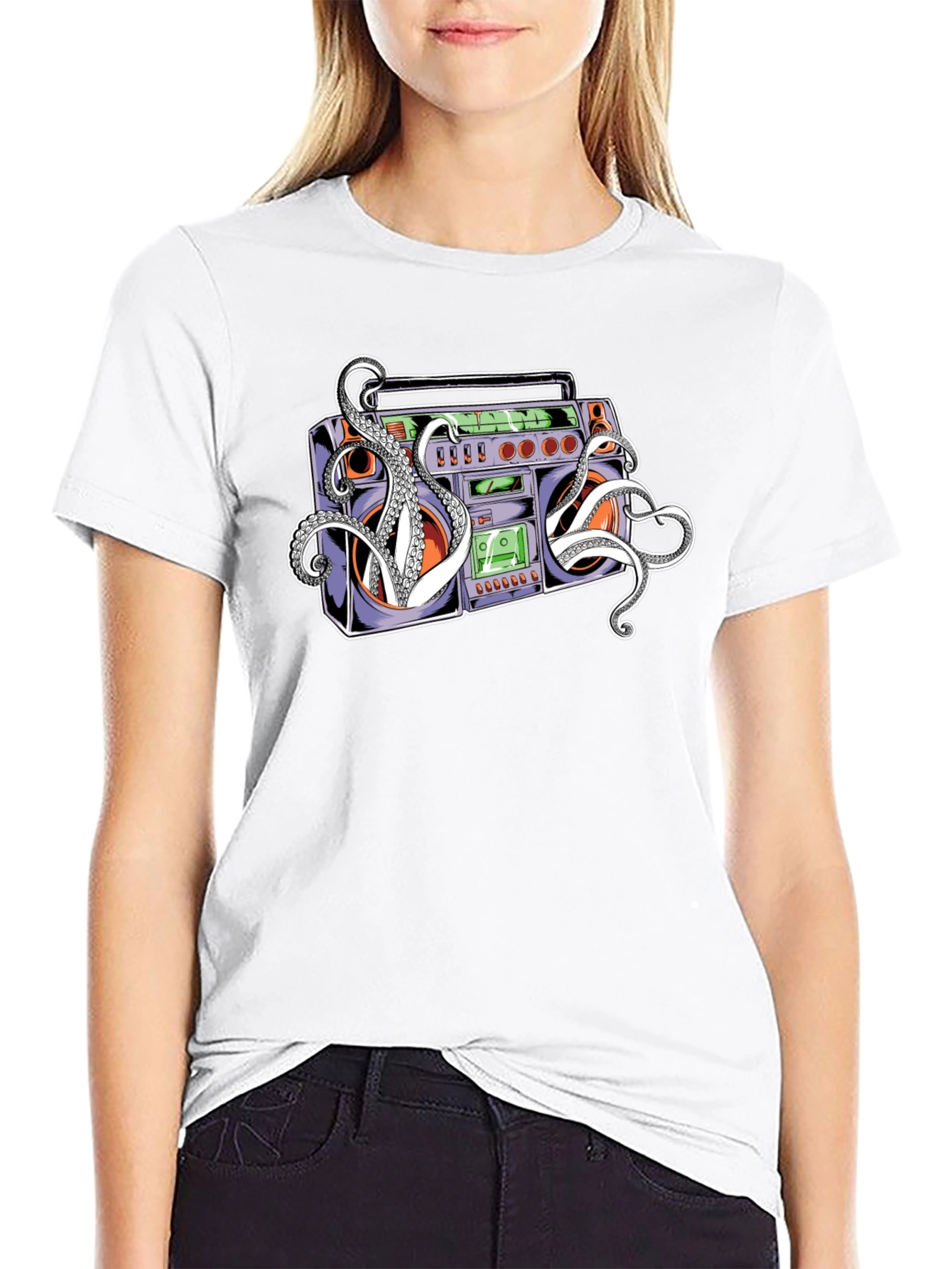 Boombox Octopus Graphic Tee