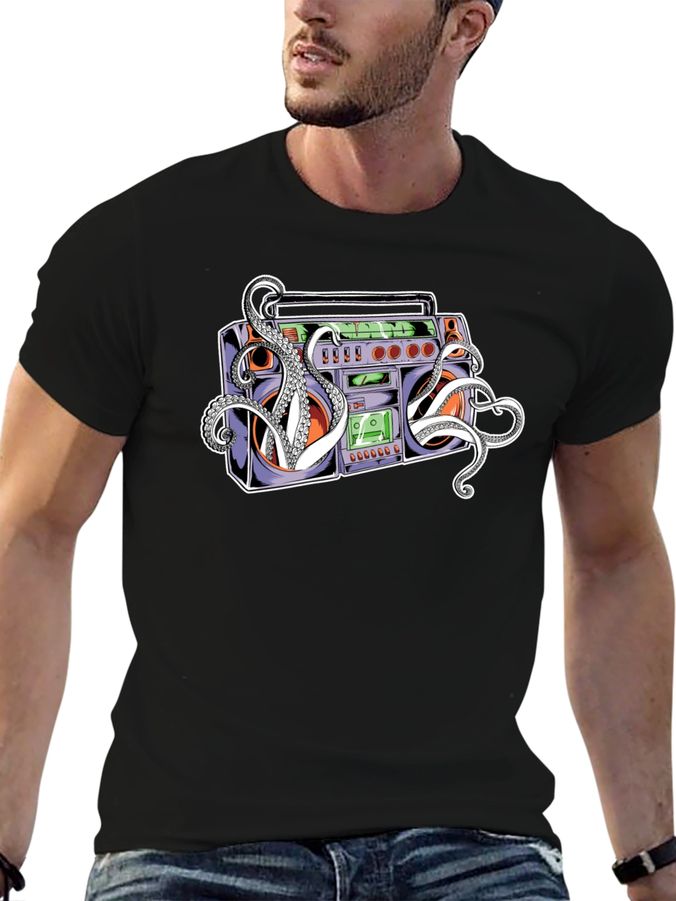 Boombox Octopus Graphic Tee