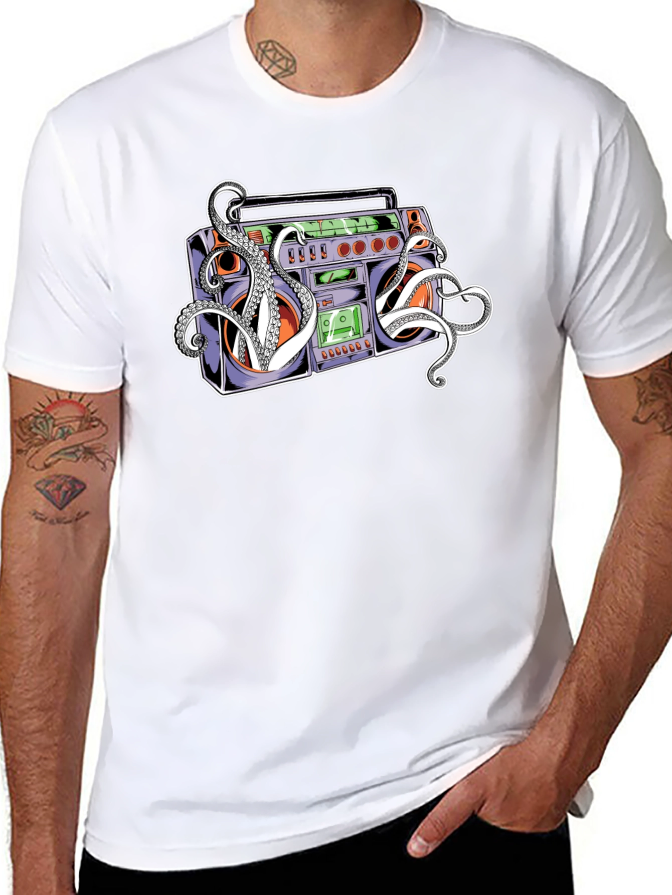 Boombox Octopus Graphic Tee