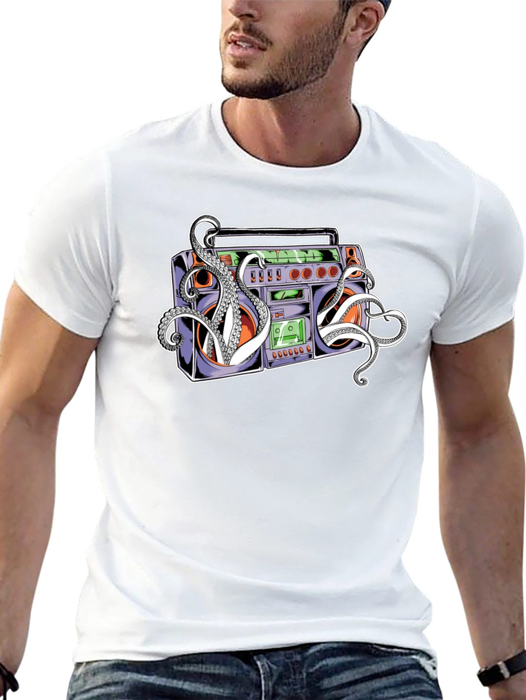 Boombox Octopus Graphic Tee
