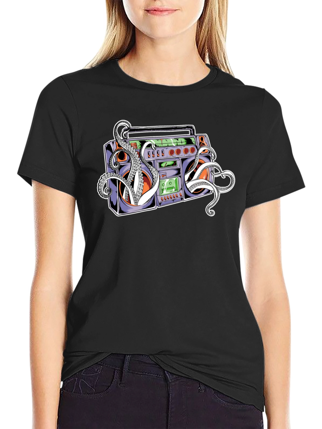 Boombox Octopus Graphic Tee
