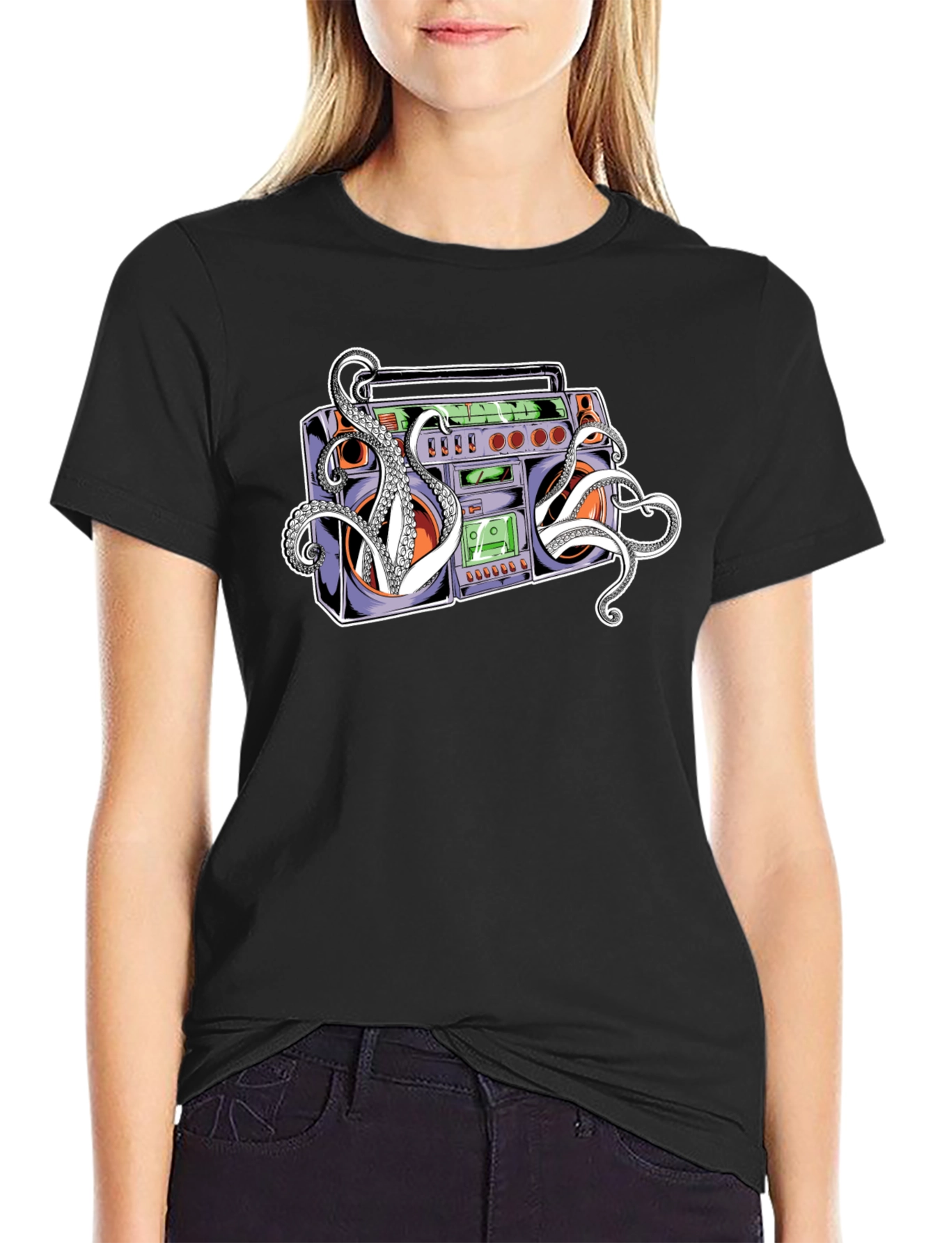 Boombox Octopus Graphic Tee