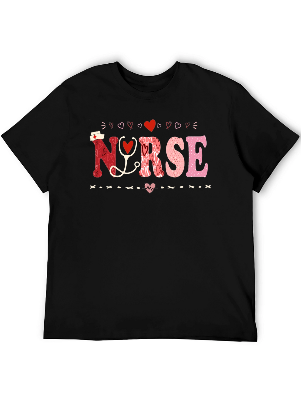 Nurse Valentines Day Heart T-Shirt