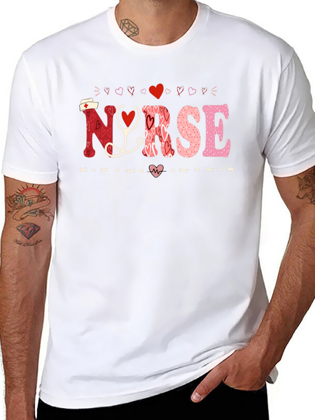 Nurse Valentines Day Heart T-Shirt