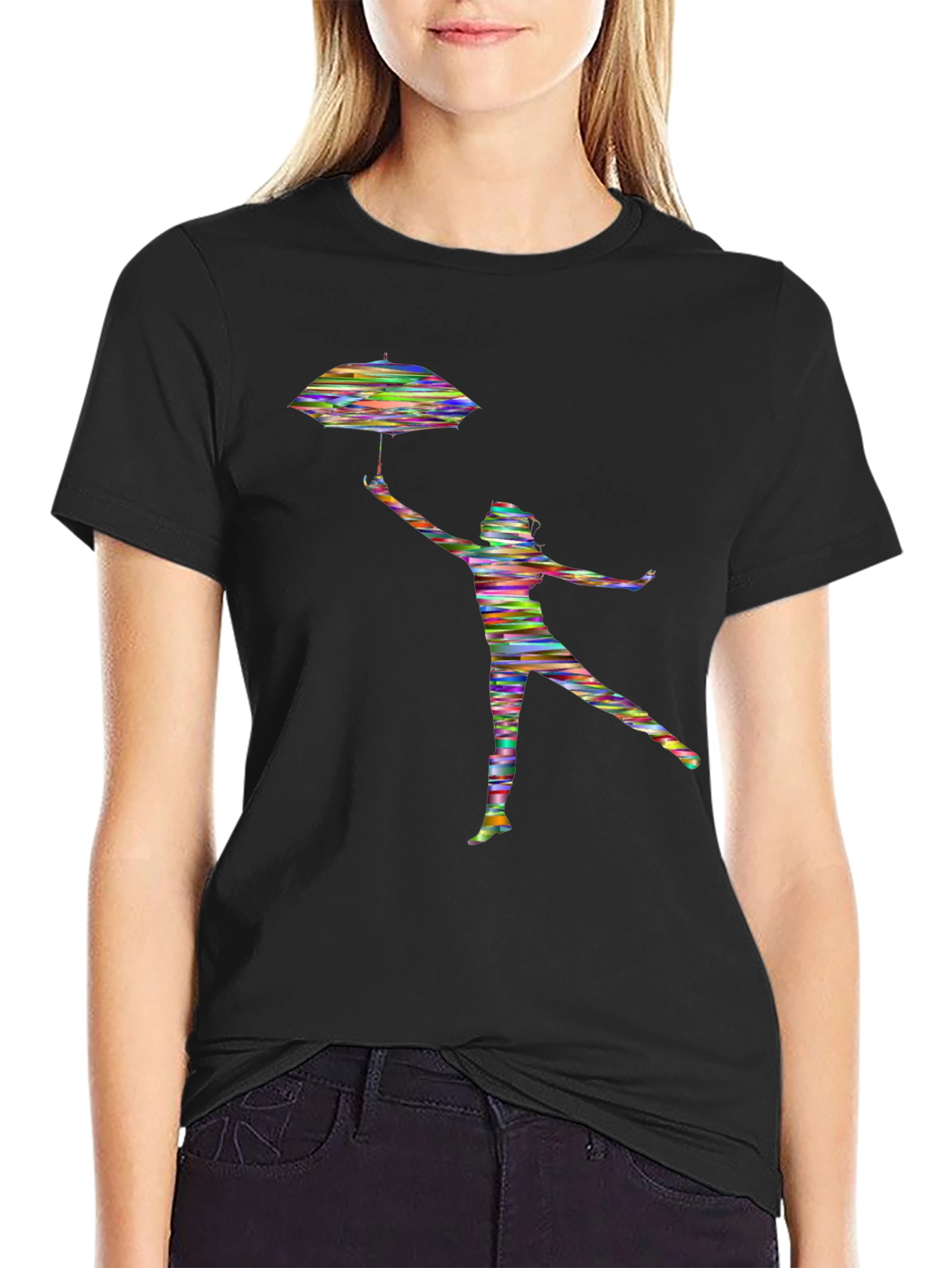 Colorful Abstract Umbrella Dancer T-Shirt